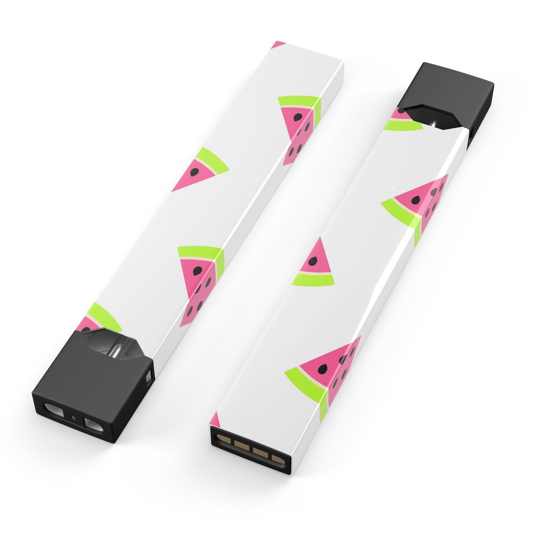 Cartoon Watermelon Pattern skin-wrap for JUUL vaping device, showcasing vibrant colors and a fun design.