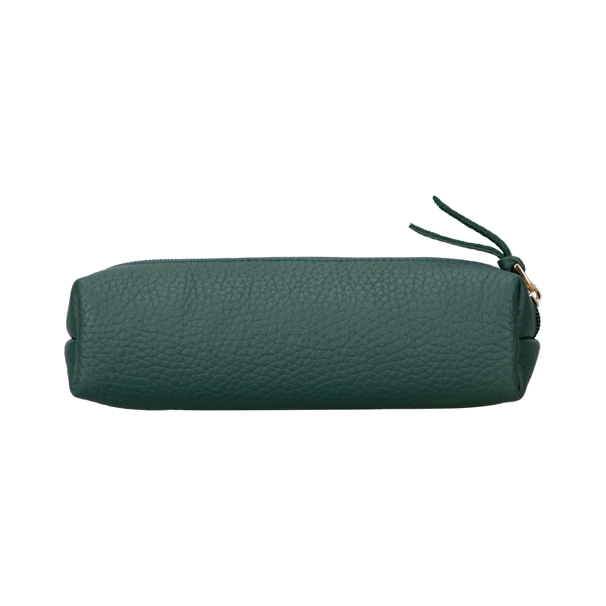 Centennial Multipurpose Leather Pencil Case and Makeup Bag in full-grain leather, showcasing its elegant design and durable zipper.