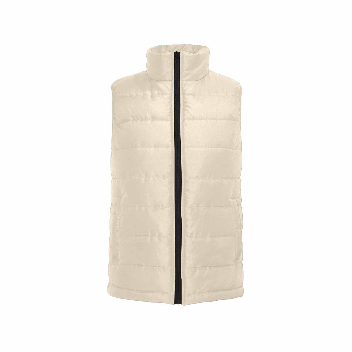 Champagne Beige Men's Padded Vest featuring a quilted design, zipper closure, and lightweight material, perfect for layering in cool weather.