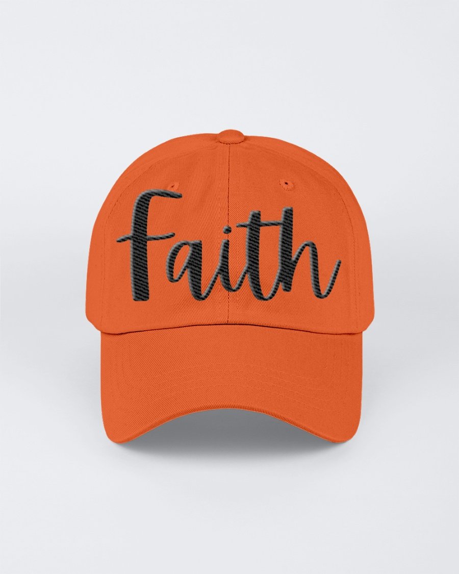 Chino Hat featuring Faith embroidered graphic design, made from brushed cotton twill with a low-profile fit.