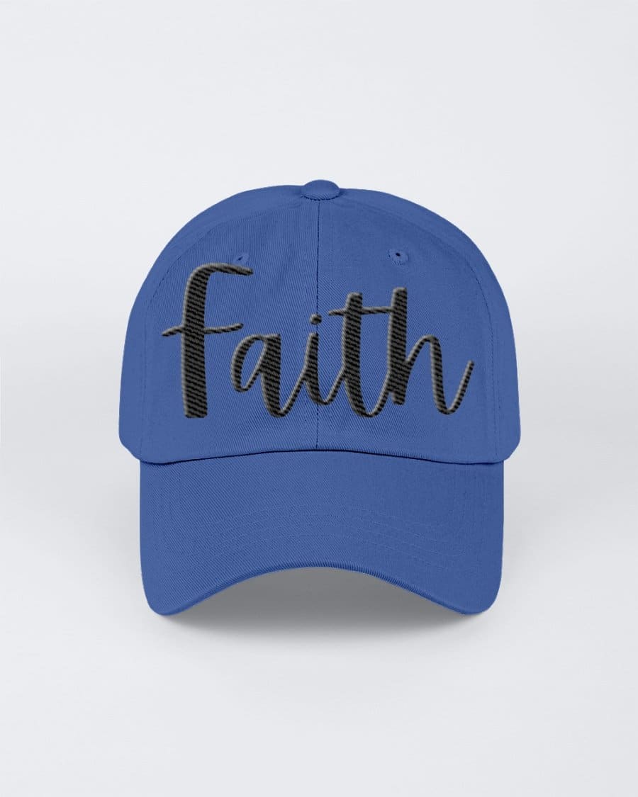 Chino Hat featuring Faith embroidered graphic design, made from brushed cotton twill with a low-profile fit.