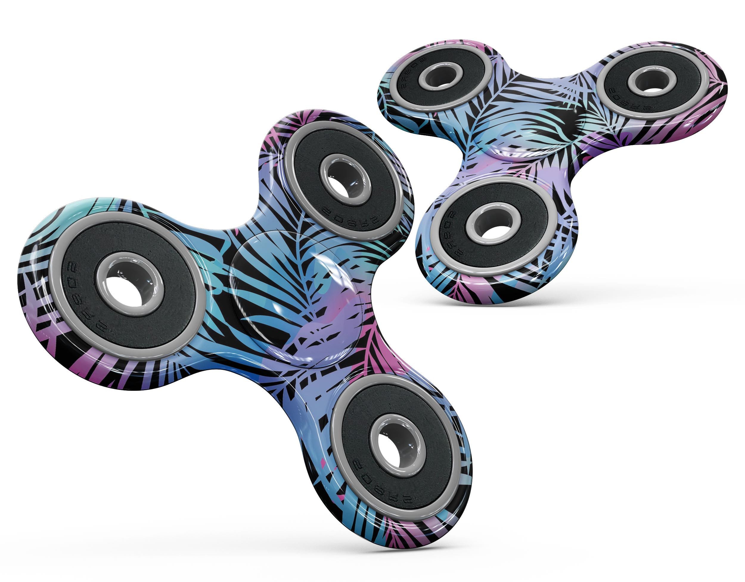 Colorful Chromatic Safari Full-Body Skin-Kit for fidget spinner, showcasing vibrant patterns and premium vinyl material.