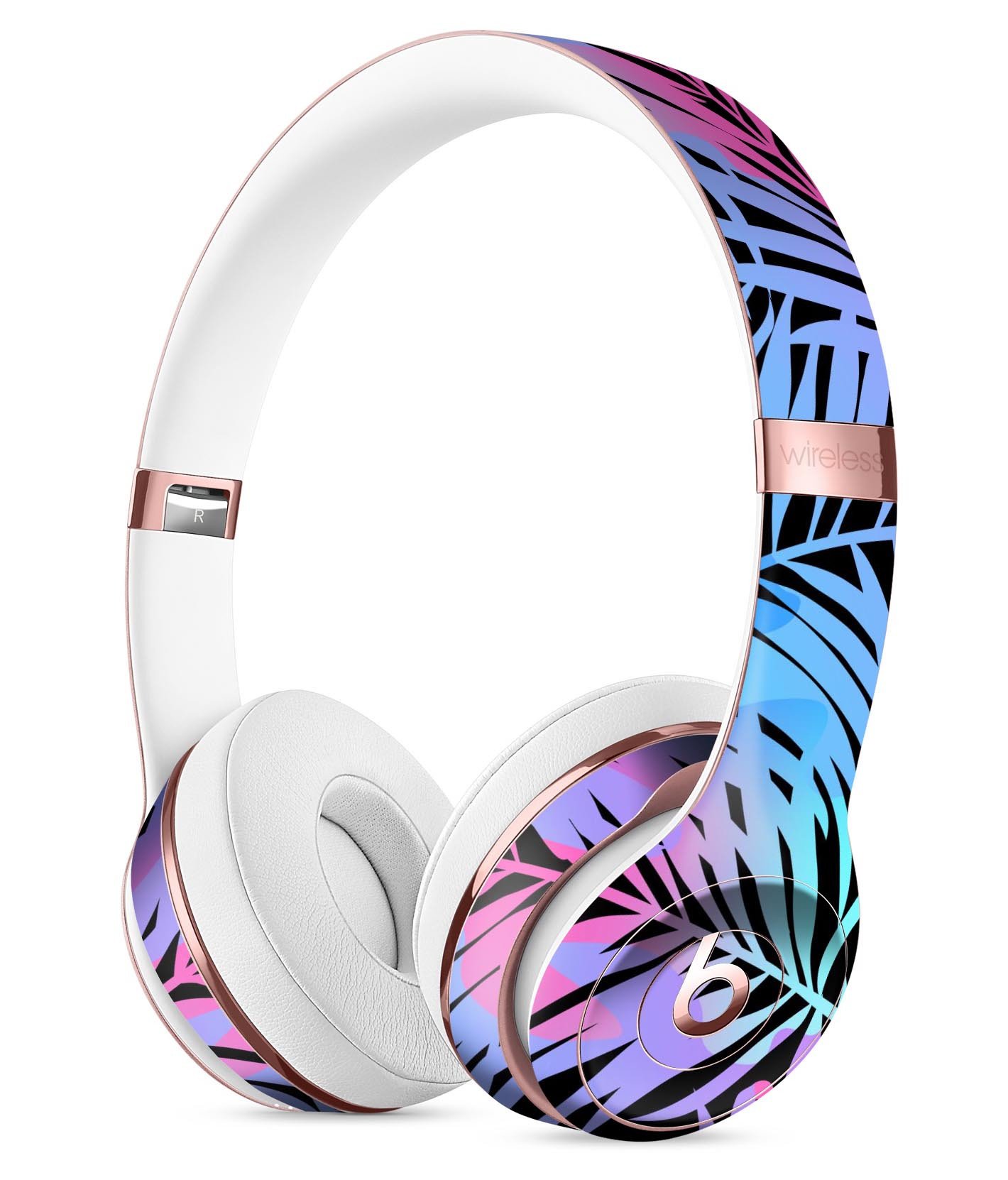 Chromatic Safari Full-Body Skin Kit for Beats by Dre Solo 3, showcasing vibrant colors and patterns on a sleek headphone design.