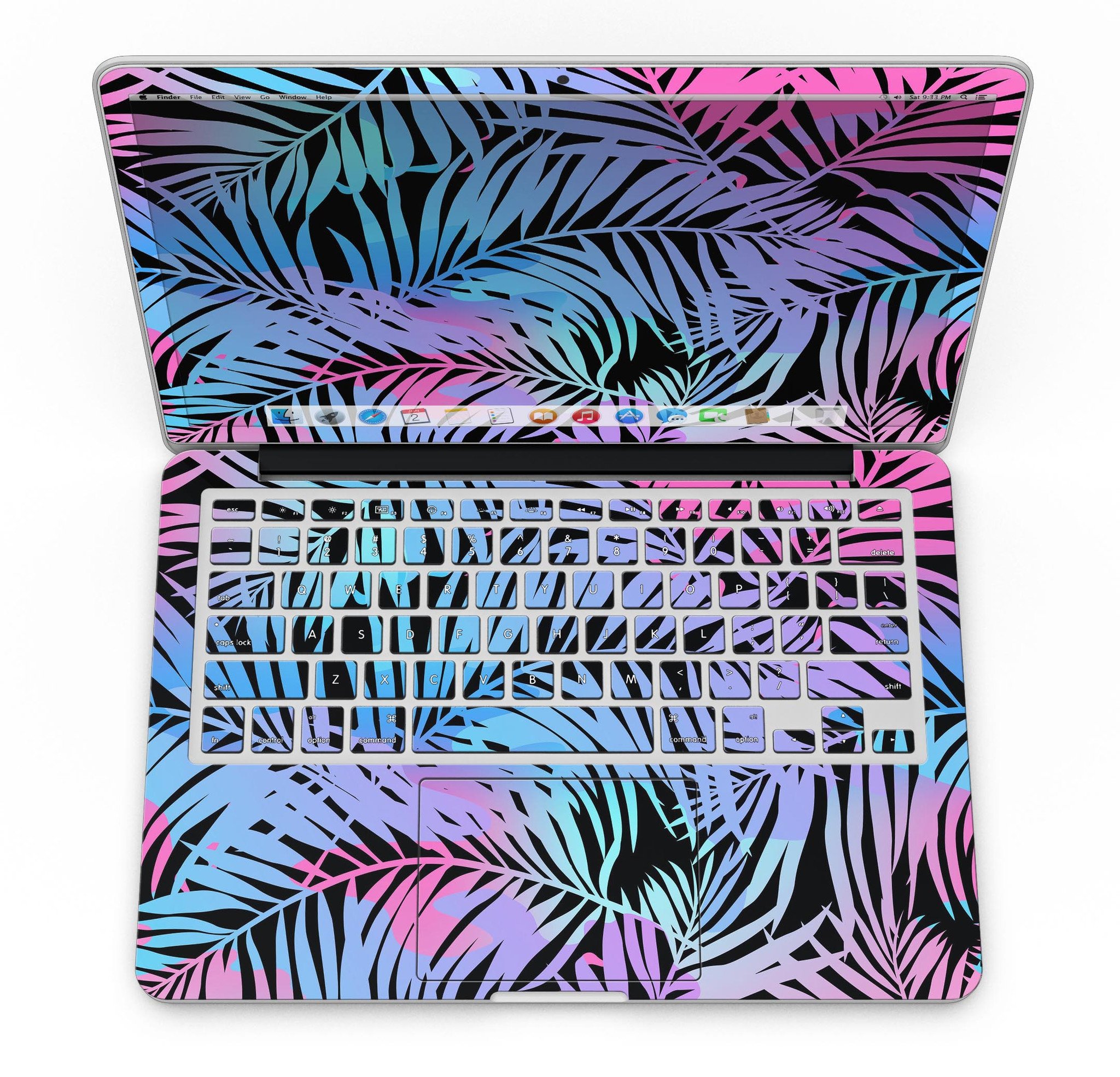 Chromatic Safari full-coverage skin for MacBook Pro with Retina Display, showcasing vibrant colors and a sleek design.