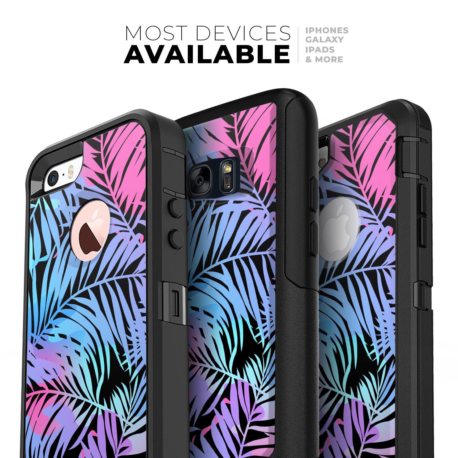 Chromatic Safari Skin Kit for iPhone OtterBox Cases featuring vibrant designs and premium 3M materials.