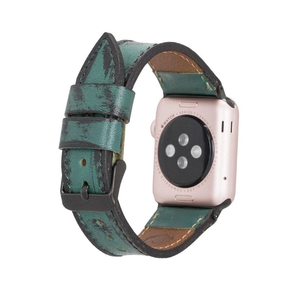 Churchill Apple Watch Leather Strap in premium full-grain leather with stainless steel buckle, showcasing its elegant design and craftsmanship.