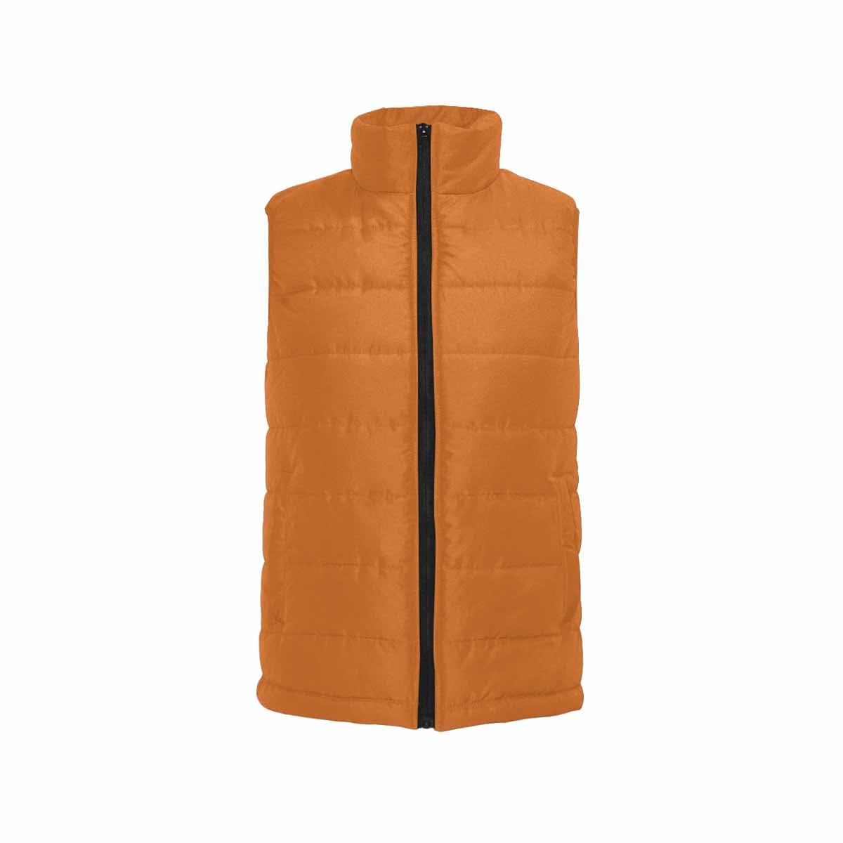 Cinnamon Brown Men's Padded Vest featuring a quilted design and zipper closure, perfect for layering in cool weather.