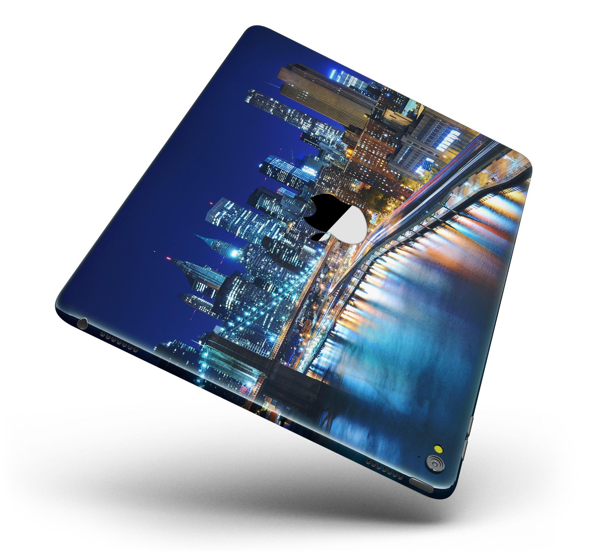 CityLife Blur Full Body Skin for iPad Pro, showcasing vibrant design and premium vinyl material.