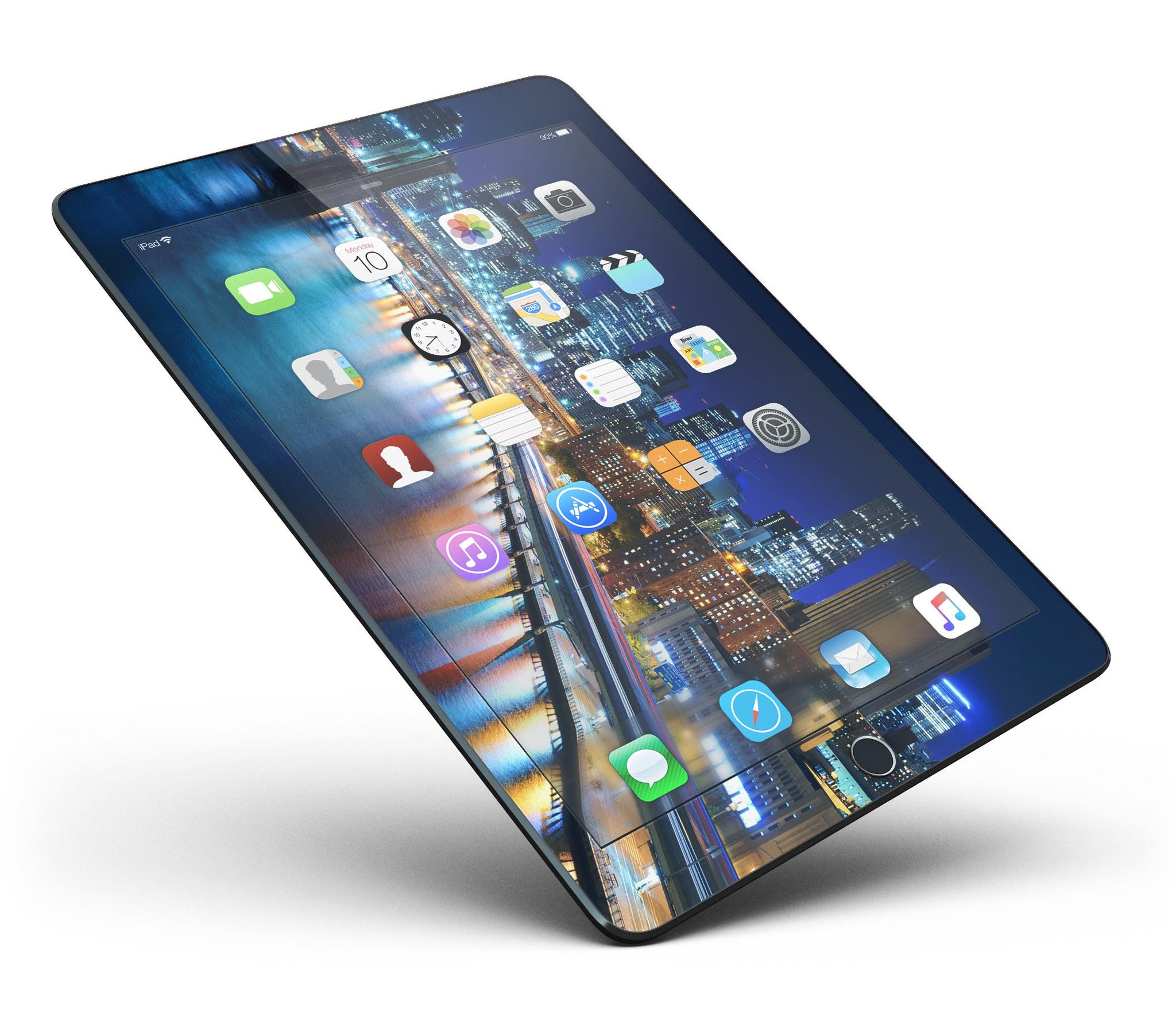 CityLife Blur Full Body Skin for iPad Pro, showcasing vibrant design and premium vinyl material.