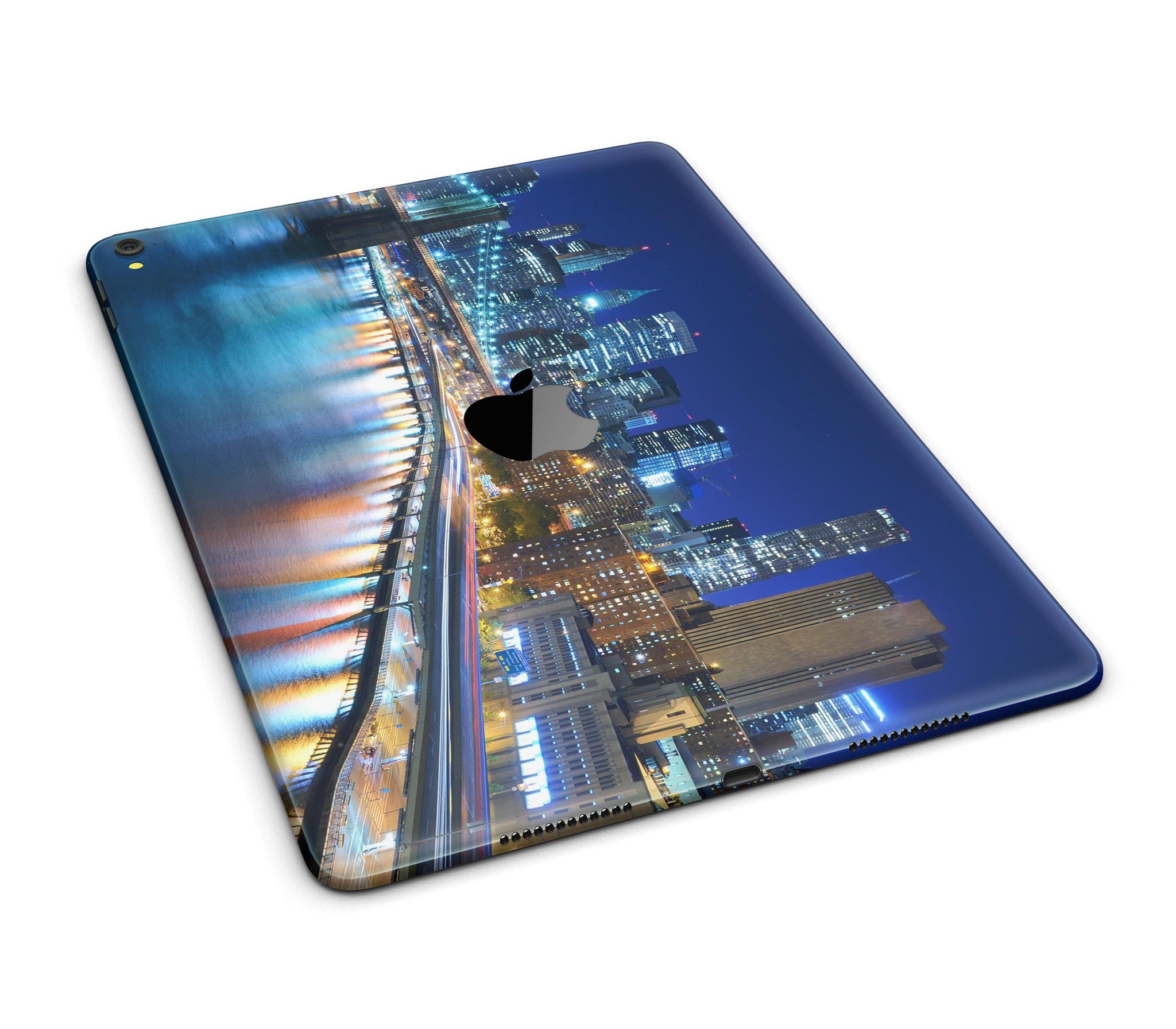 CityLife Blur Full Body Skin for iPad Pro, showcasing vibrant design and premium vinyl material.