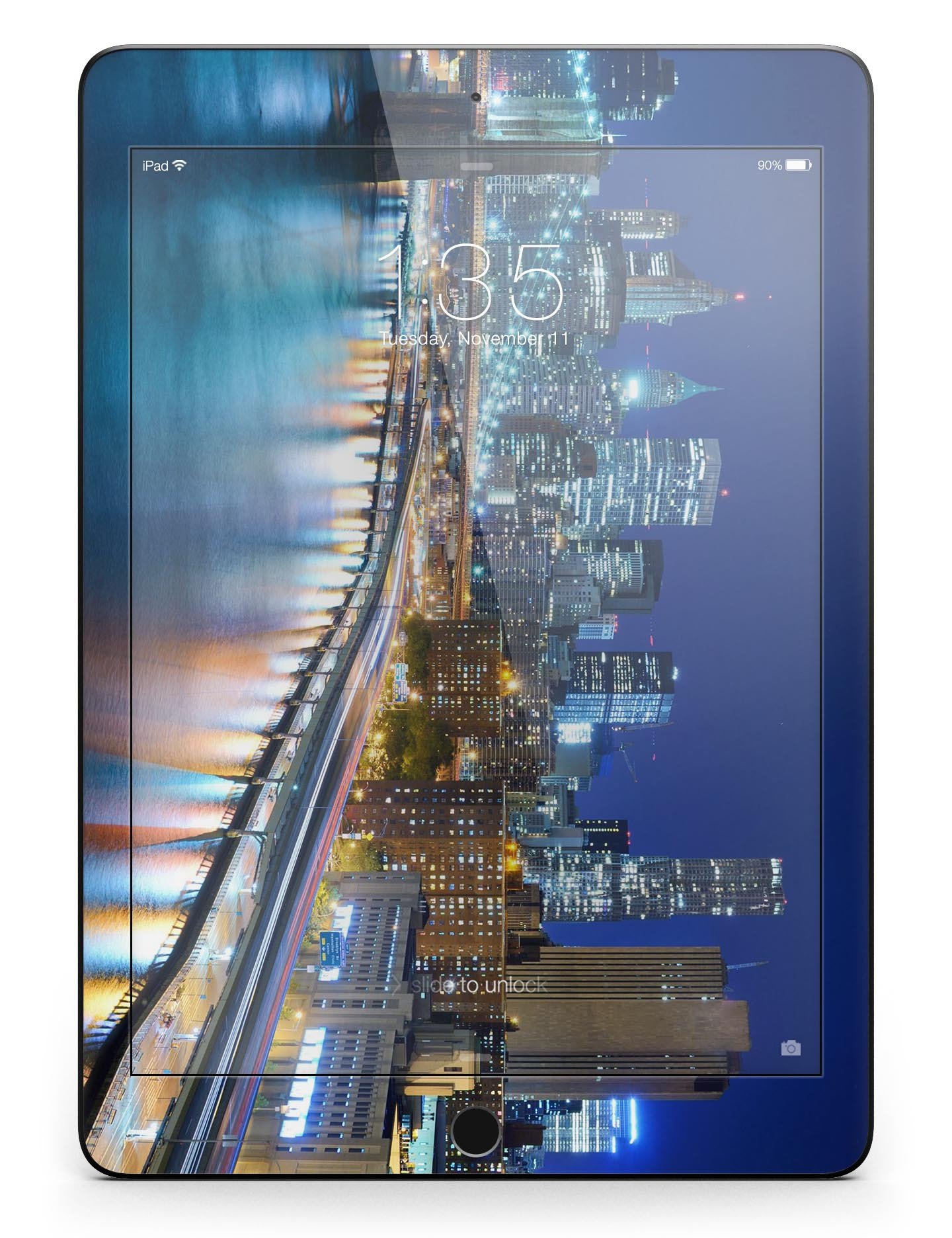 CityLife Blur Full Body Skin for iPad Pro, showcasing vibrant design and premium vinyl material.