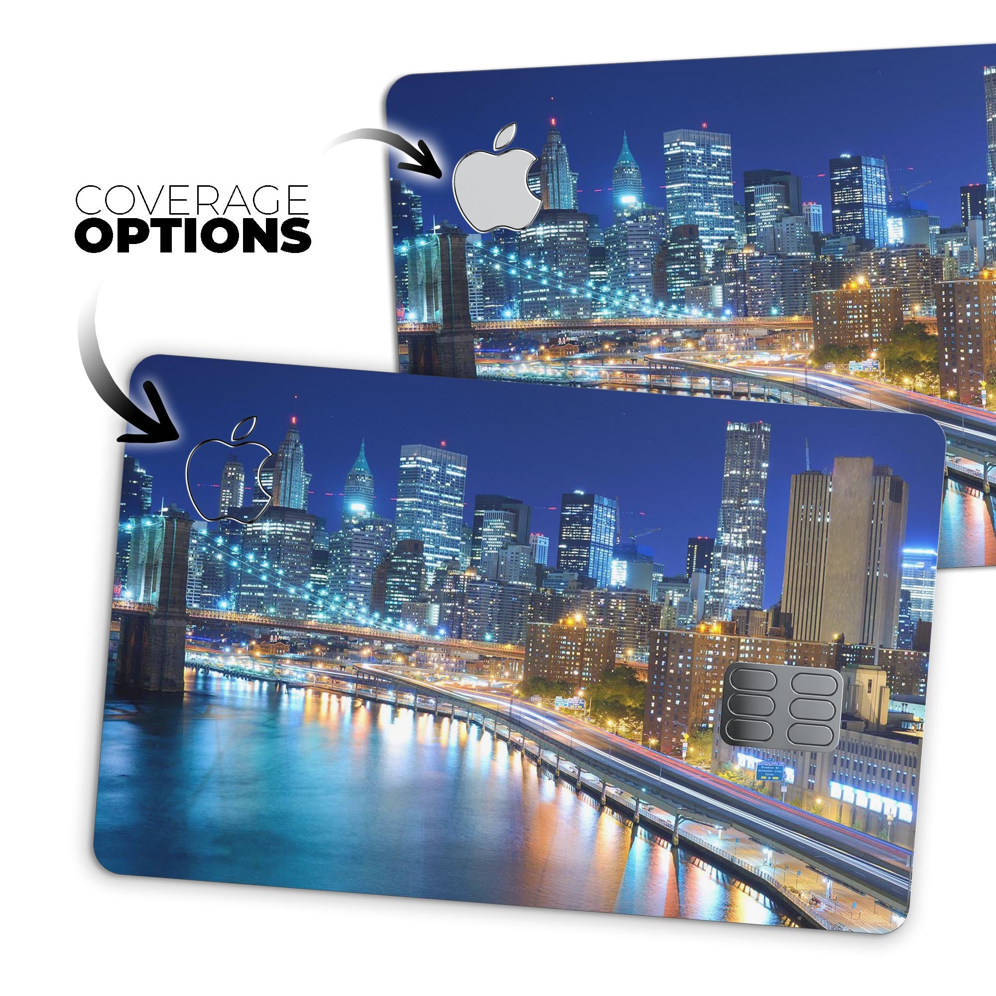 CityLife Blur Premium Protective Decal Skin-Kit for Apple Card, showcasing its sleek design and protective features.