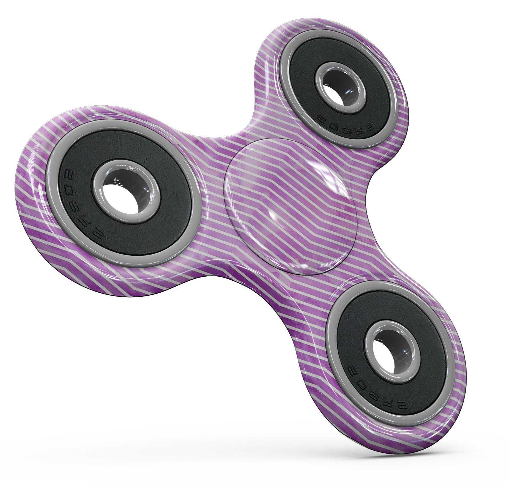 Clouded Purple Grunge skin for fidget spinner featuring a white chevron pattern, showcasing vibrant colors and a stylish design.