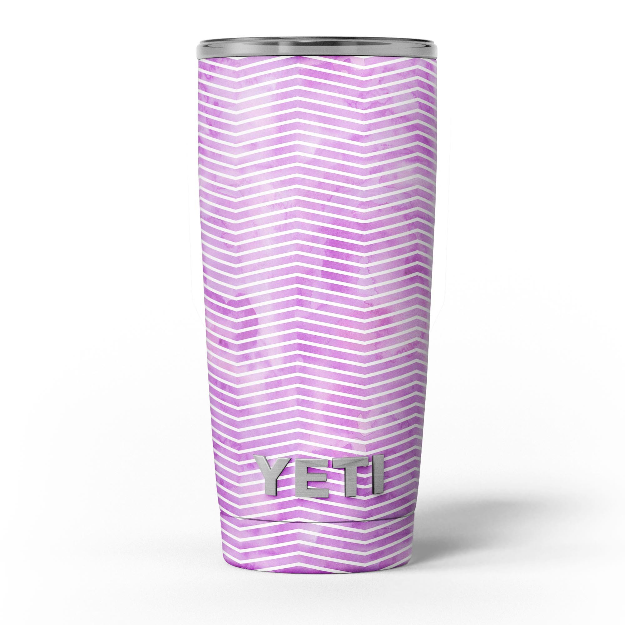 Clouded Purple Grunge Skin Decal Vinyl Wrap Kit for Yeti Cooler, showcasing vibrant colors and unique design.