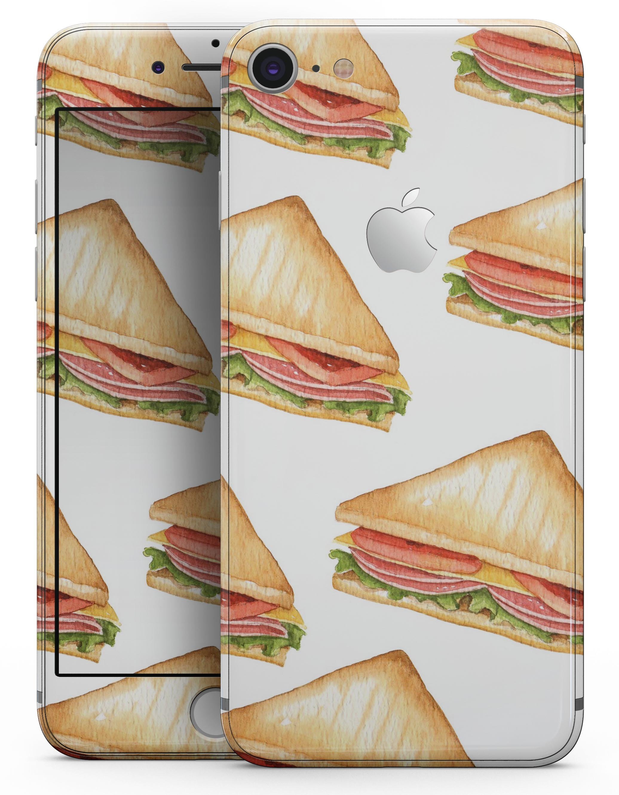 Clubhouse Ham Sandwich skin for iPhone 8 and 8 Plus, showcasing vibrant design and premium vinyl material.