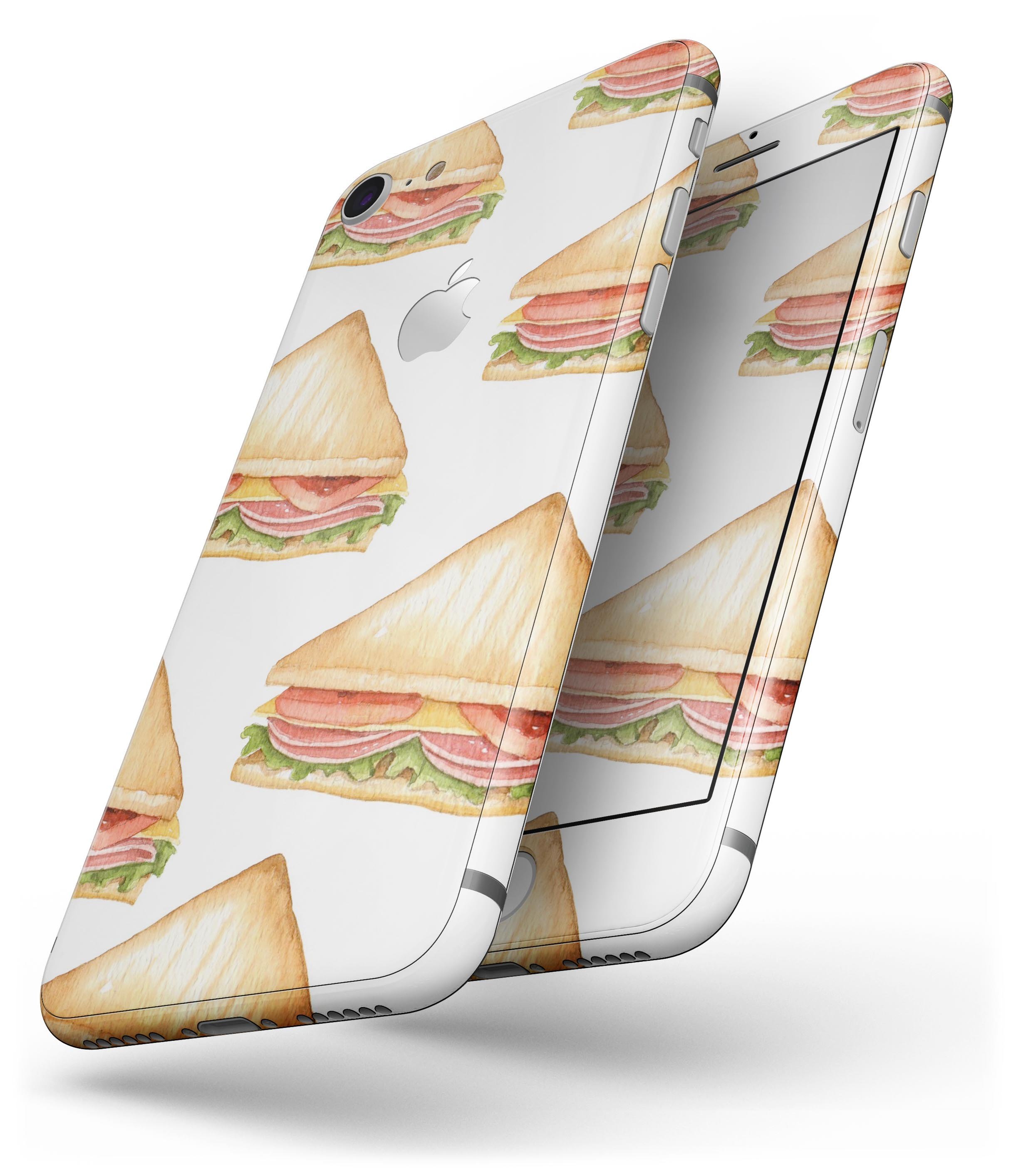 Clubhouse Ham Sandwich skin for iPhone 8 and 8 Plus, showcasing vibrant design and premium vinyl material.