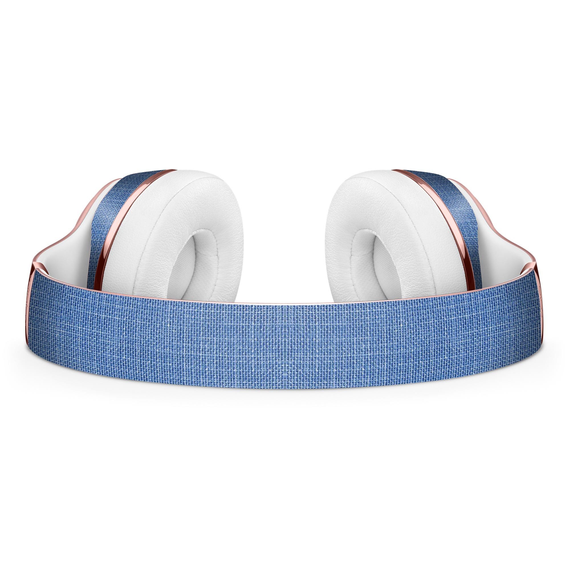 Cobalt scratched fabric skin kit for Beats by Dre Solo 3 Wireless Headphones, showcasing a stylish design and premium vinyl material.