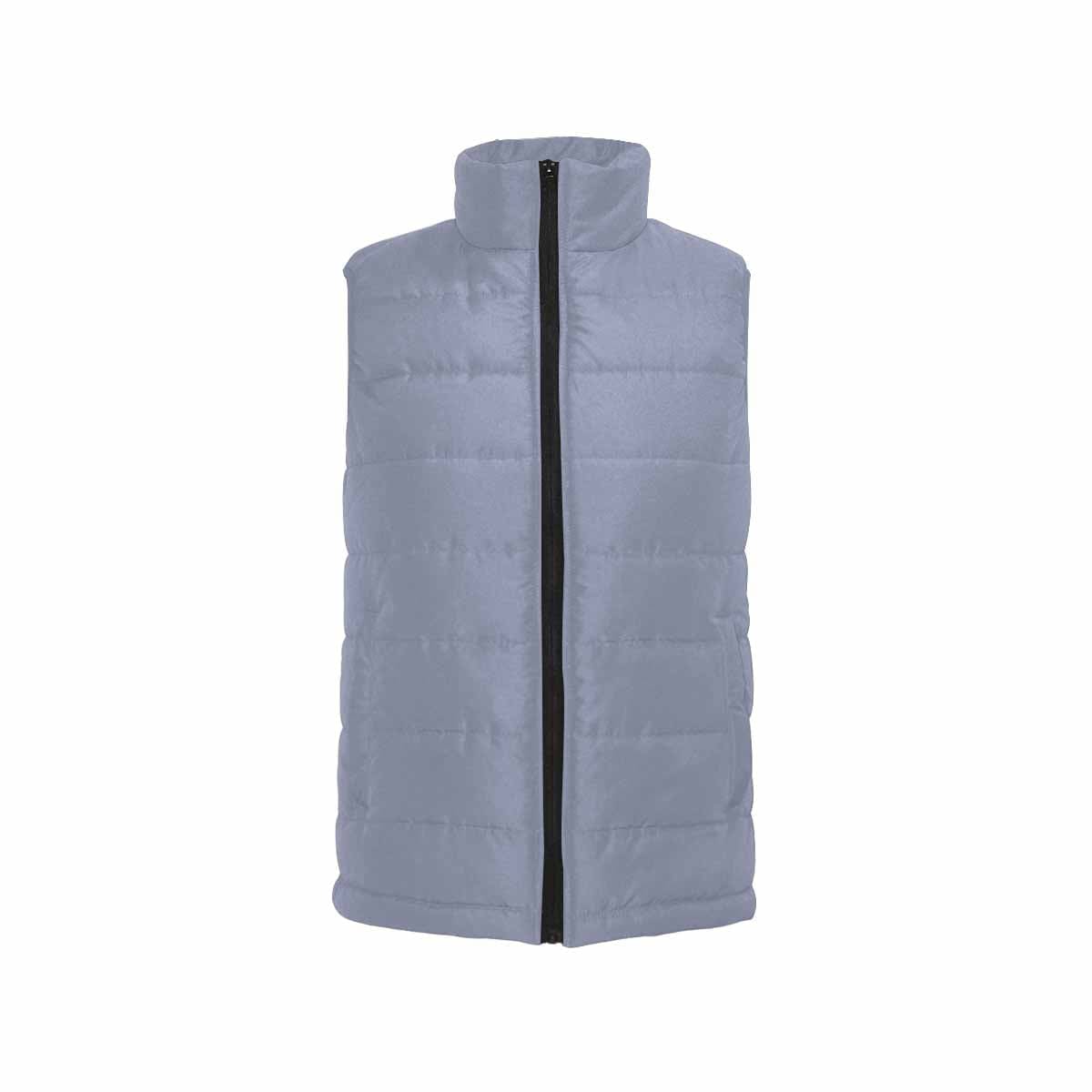 Cool Grey Men's Padded Vest featuring a quilted design, lightweight material, and zipper closure, perfect for layering in cool weather.