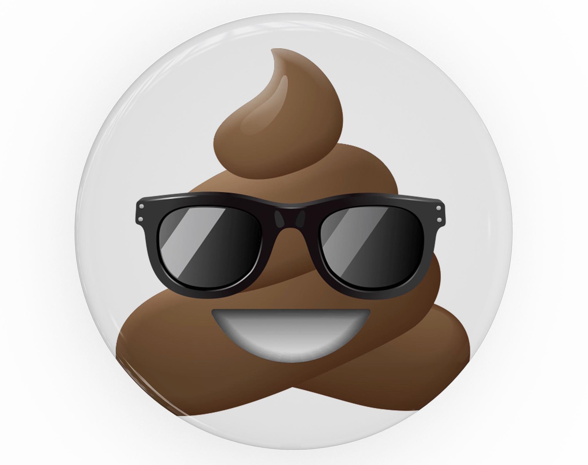 Cool Poop Emoticon Emoji Skin Kit for PopSockets, featuring a fun design on a premium vinyl material.