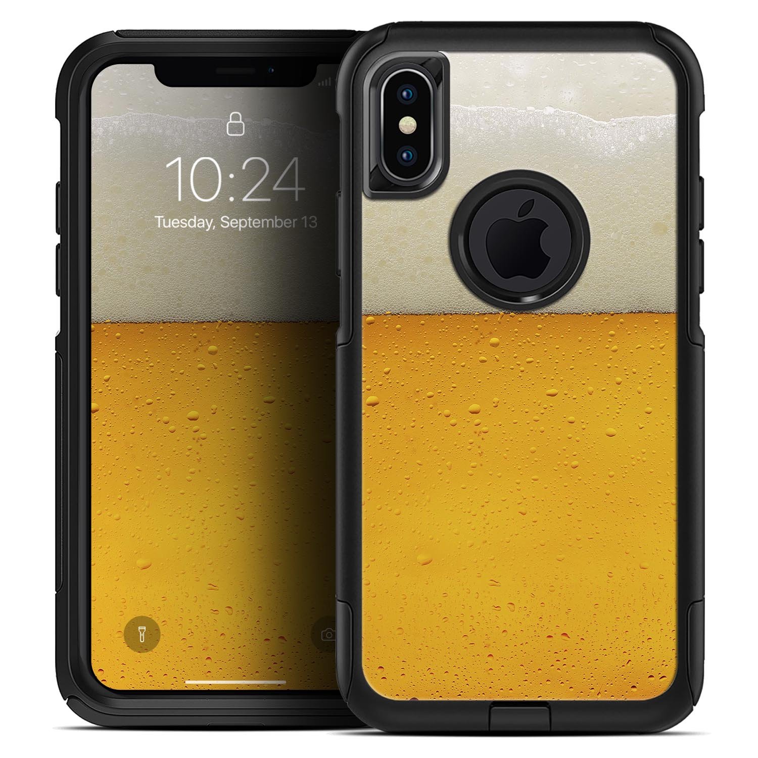 Cold Beer Skin Kit for iPhone OtterBox Cases featuring vibrant graphics and ultra-thin protection.