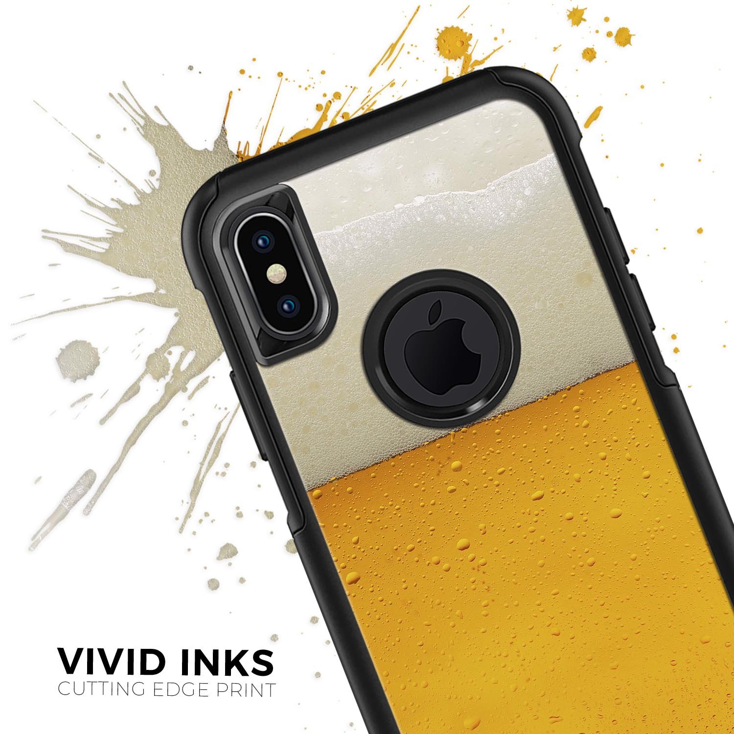 Cold Beer Skin Kit for iPhone OtterBox Cases featuring vibrant graphics and ultra-thin protection.