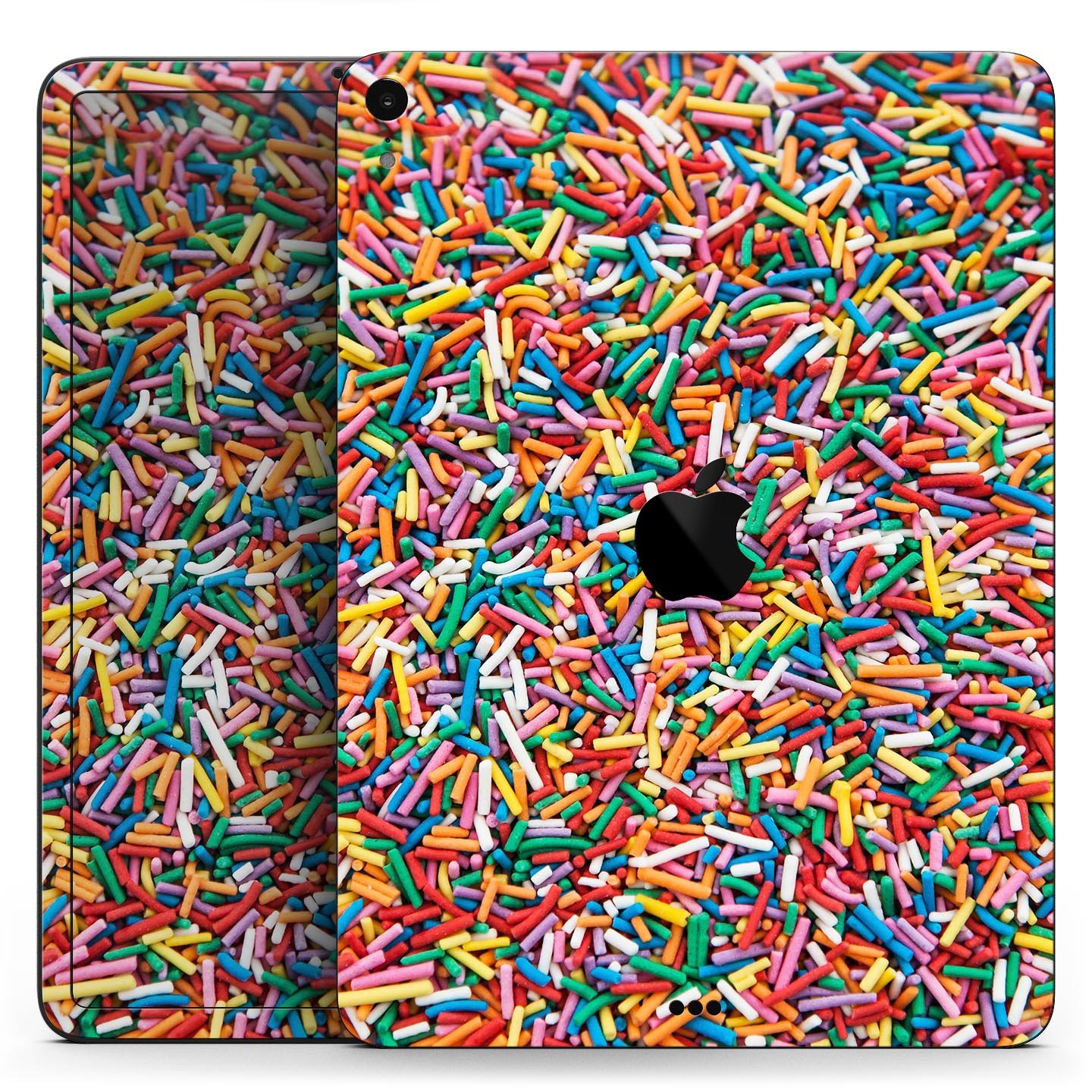 Colorful Candy Sprinkles Full Body Skin Decal for Apple iPad Pro, showcasing vibrant colors and a sleek design.