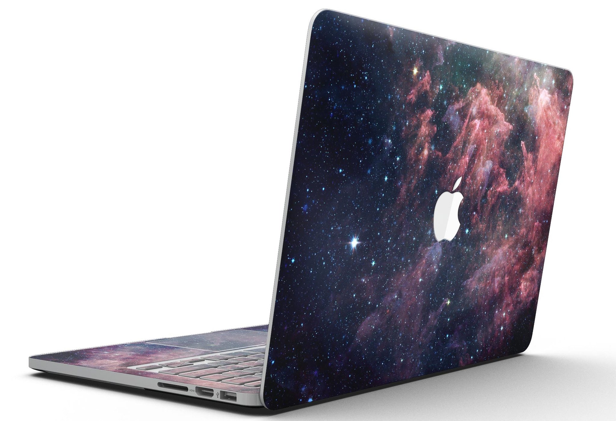 Colorful deep space nebula skin for MacBook Pro with Retina Display, showcasing vibrant colors and intricate cosmic patterns.