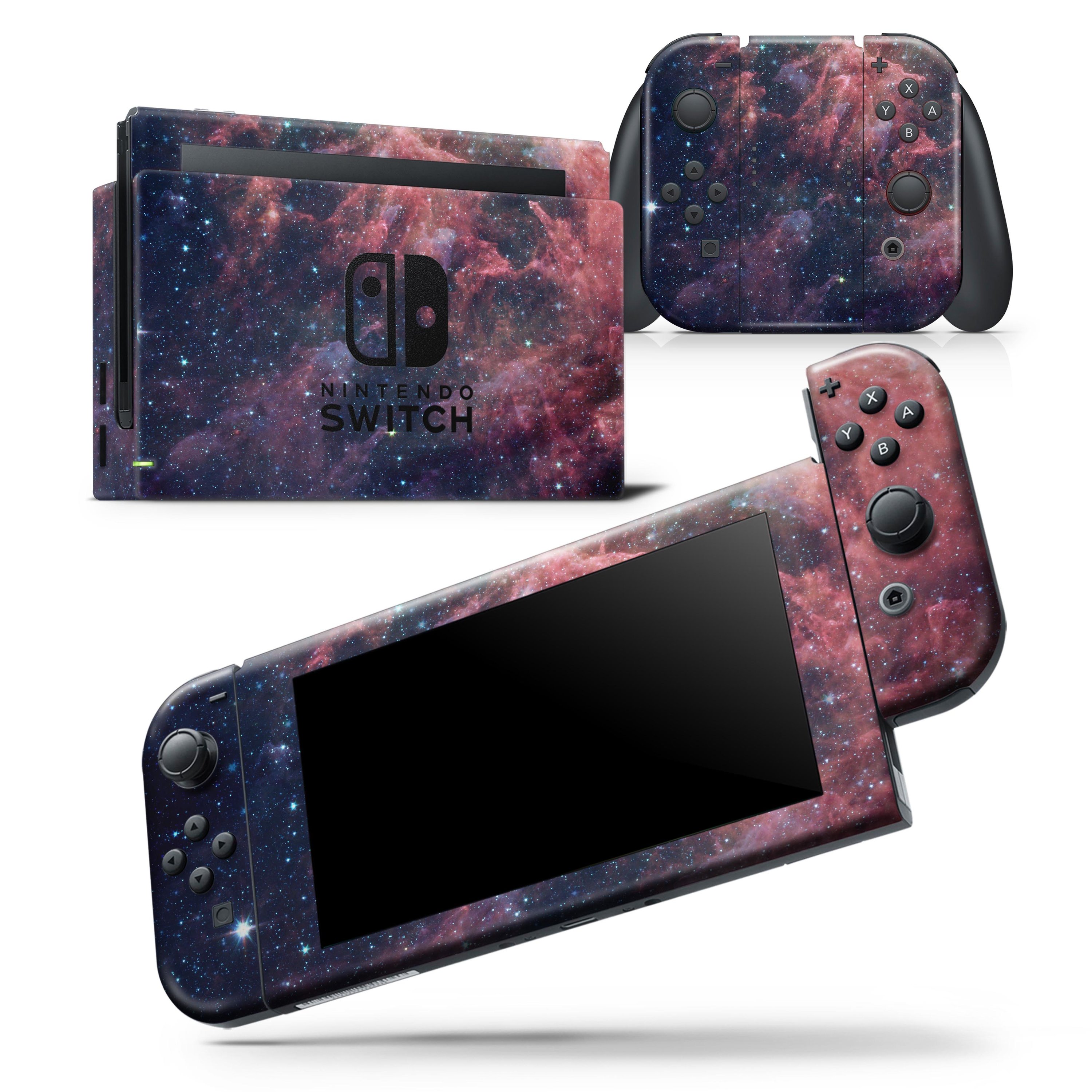 Colorful Deep Space Nebula skin wrap decal for Nintendo Switch Lite, showcasing vibrant colors and a cosmic design.