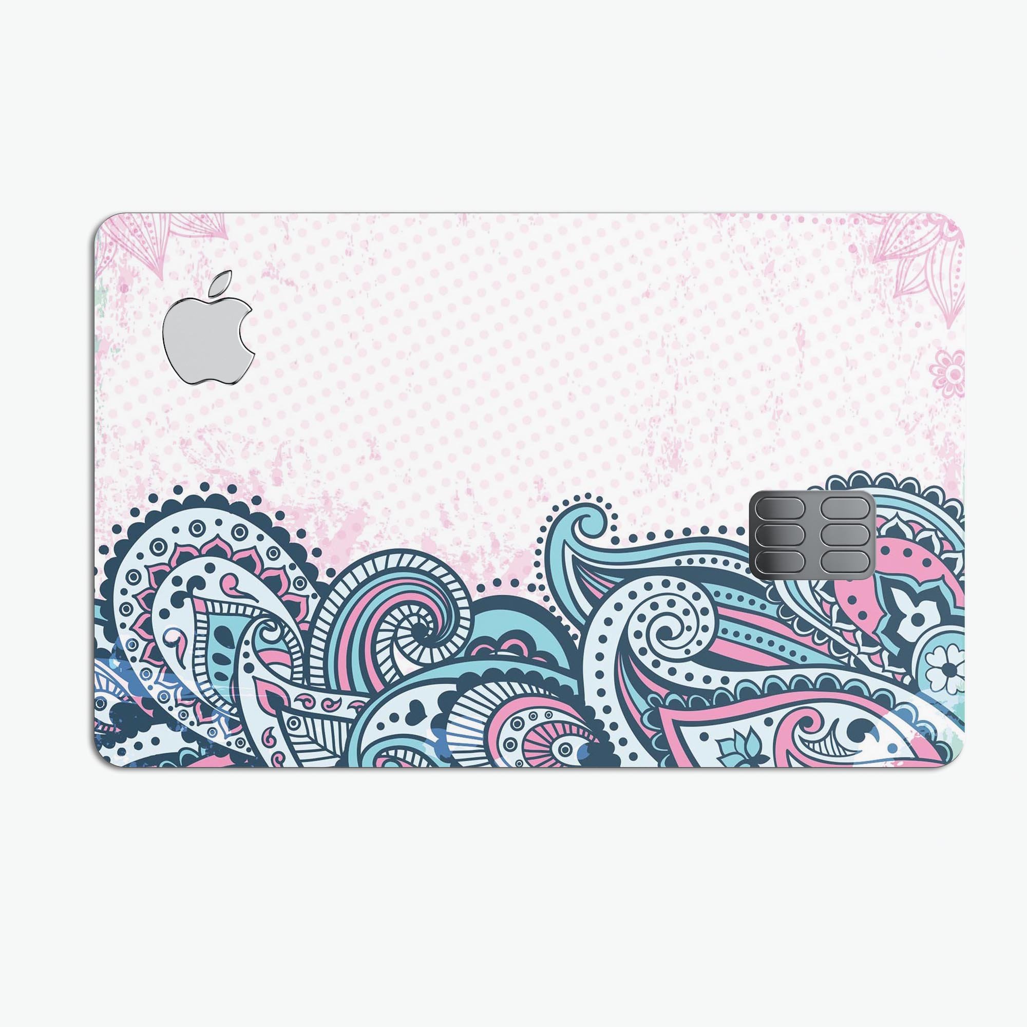 Colorful Ethnic Sprouts decal skin for Apple Card, showcasing vibrant design and premium vinyl material.