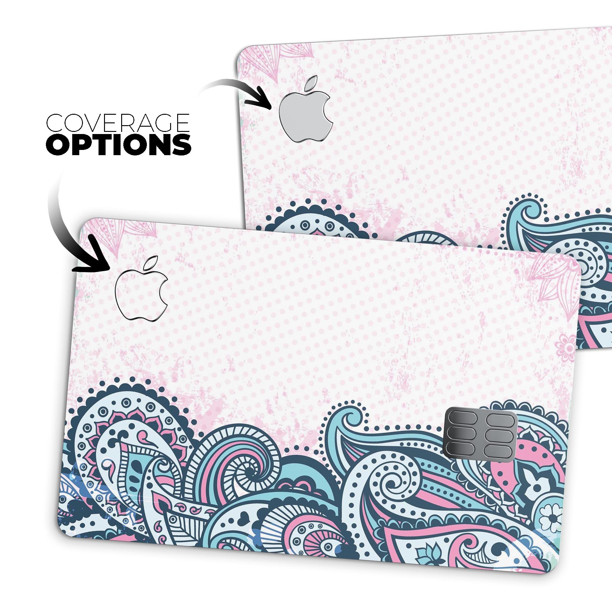 Colorful Ethnic Sprouts decal skin for Apple Card, showcasing vibrant design and premium vinyl material.