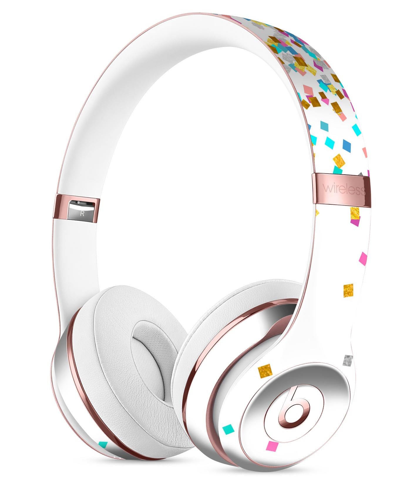 Colorful Falling Blocks Skin Kit for Beats by Dre Solo 3 Wireless Headphones, showcasing vibrant colors and a sleek design.