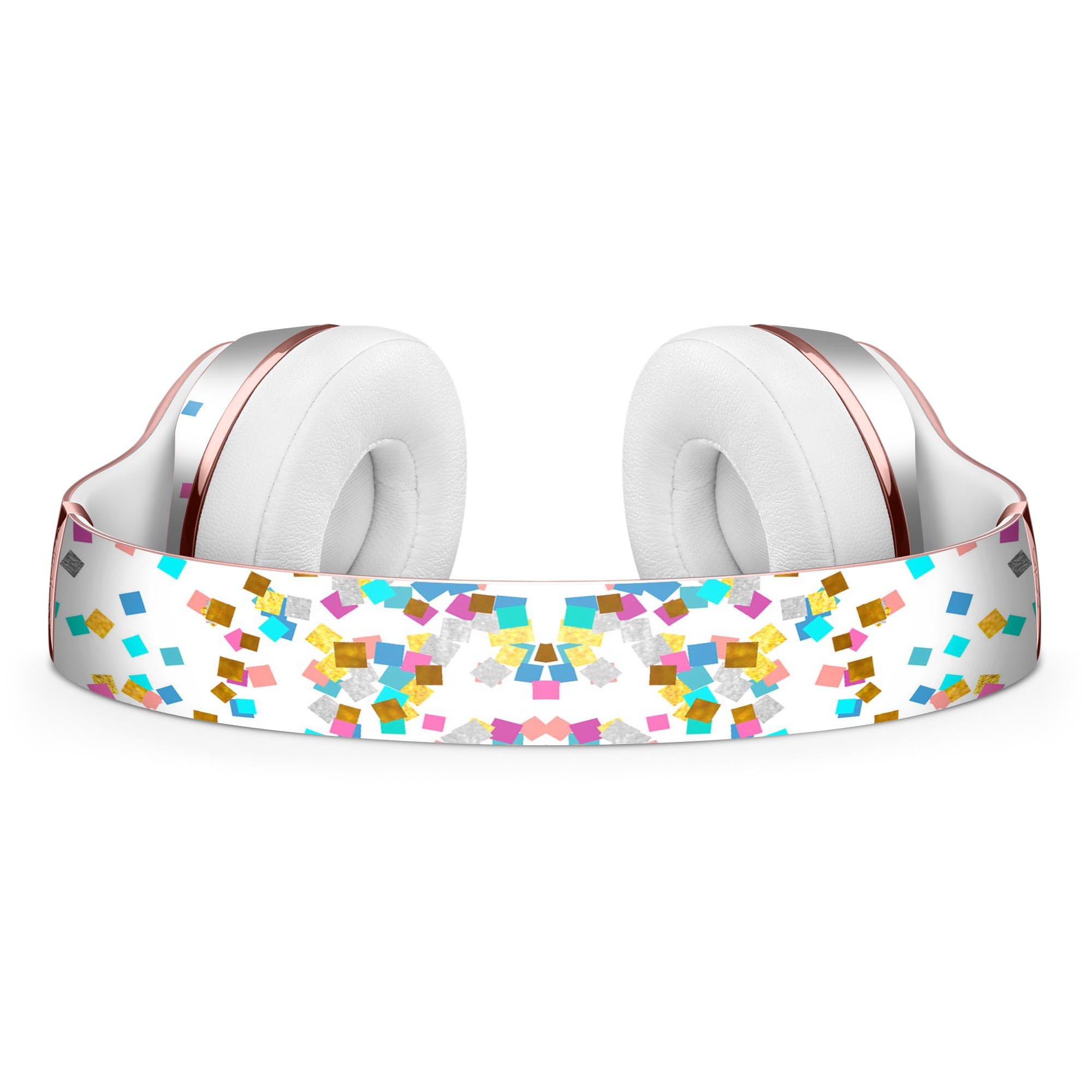 Colorful Falling Blocks Skin Kit for Beats by Dre Solo 3 Wireless Headphones, showcasing vibrant colors and a sleek design.