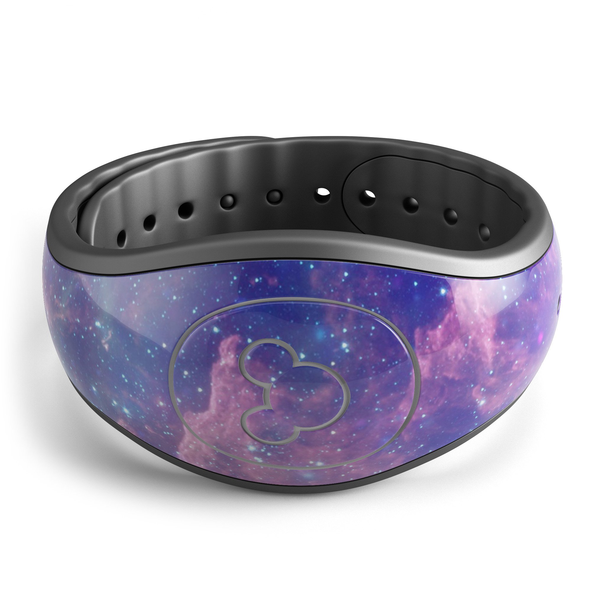 Colorful Nebula decal skin wrap kit for Disney Magic Band, showcasing vibrant colors and intricate design.