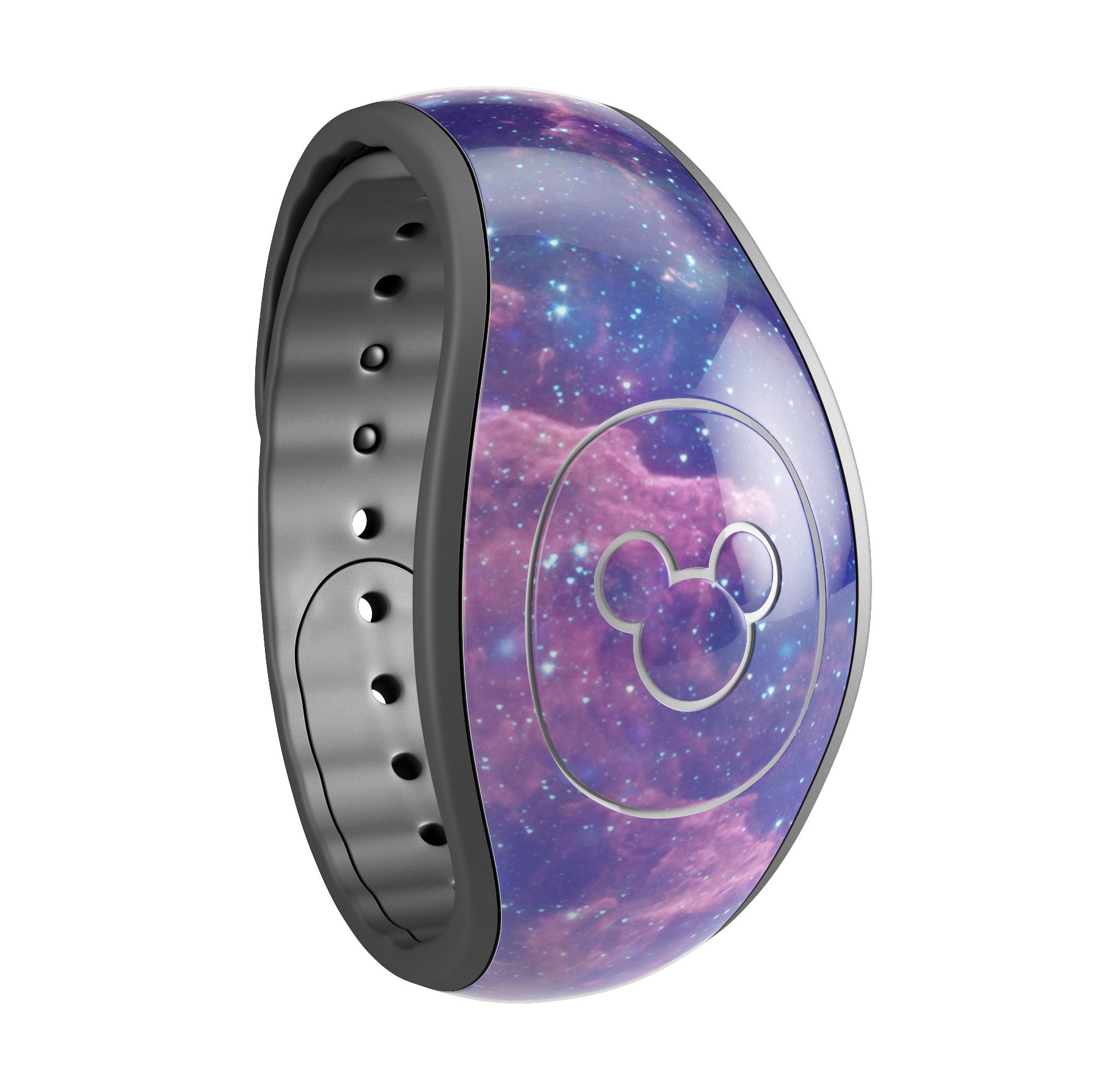 Colorful Nebula decal skin wrap kit for Disney Magic Band, showcasing vibrant colors and intricate design.