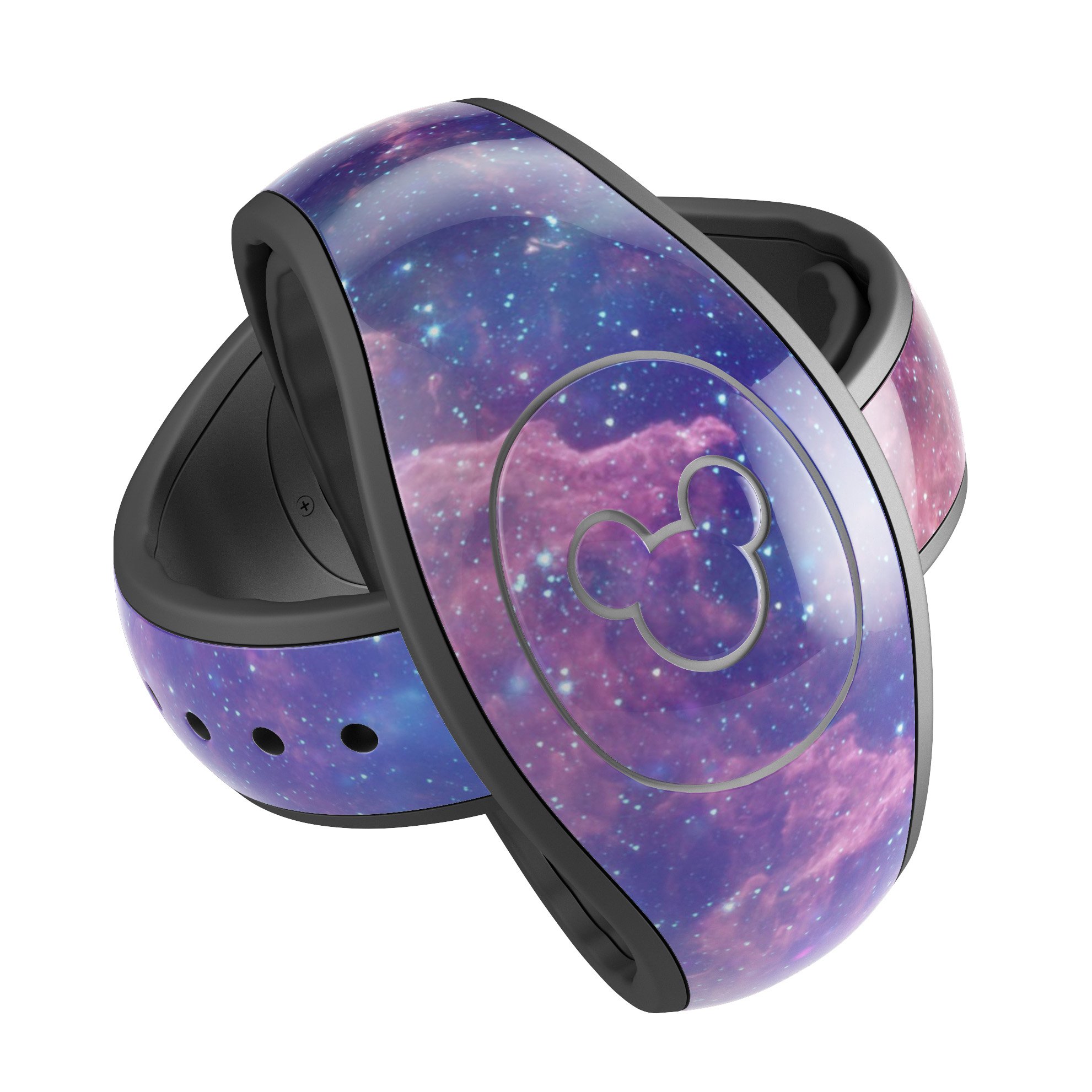 Colorful Nebula decal skin wrap kit for Disney Magic Band, showcasing vibrant colors and intricate design.