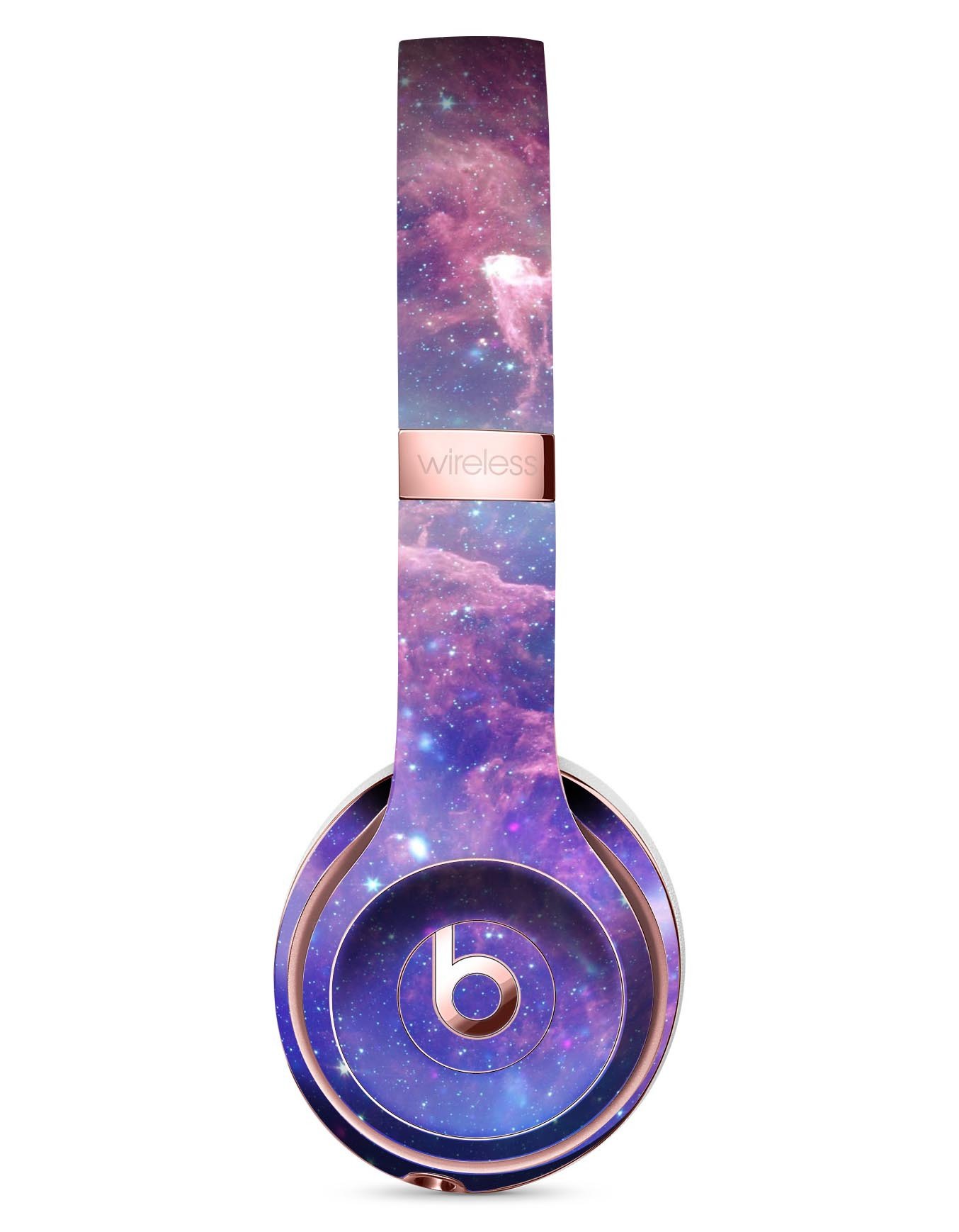 Colorful Nebula Full-Body Skin Kit designed for Beats by Dre Solo 3 Wireless Headphones, showcasing vibrant colors and a sleek design.