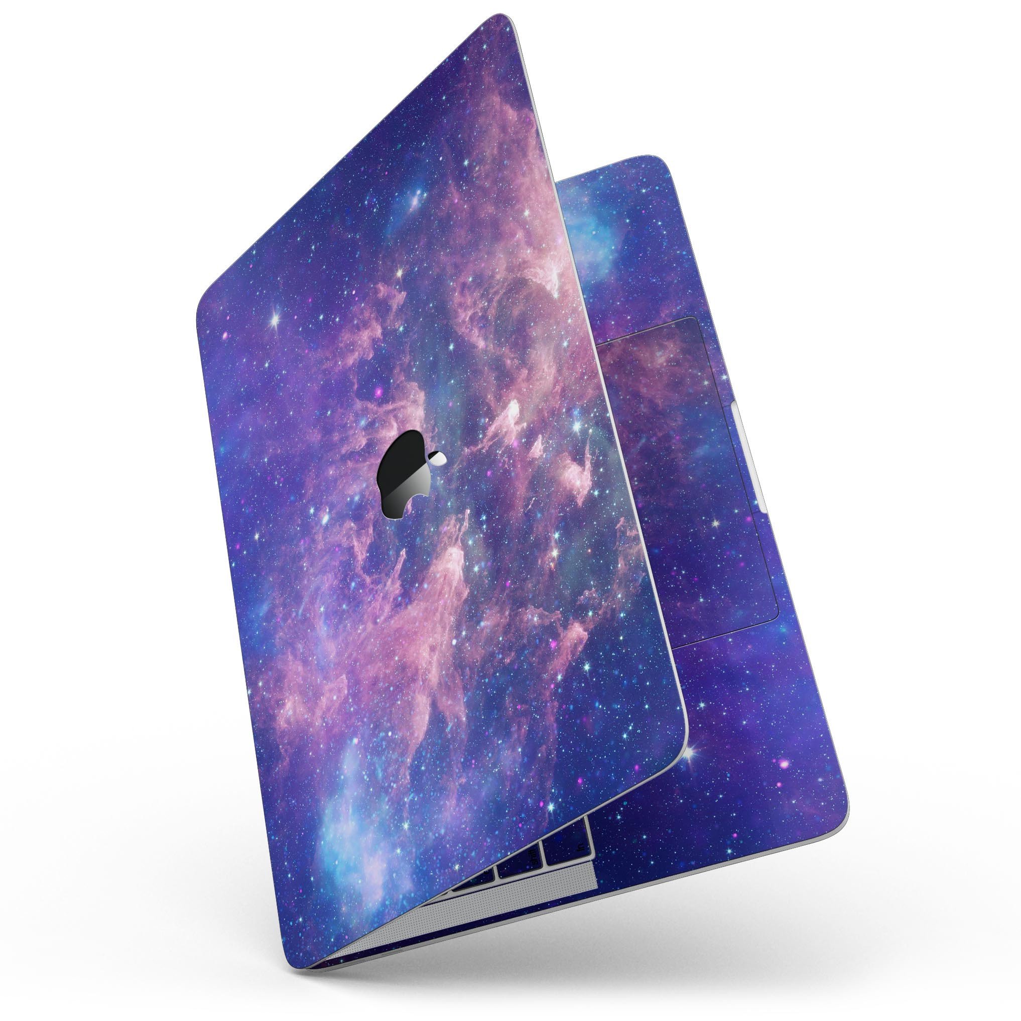 Colorful Nebula skin kit for MacBook Pro with Touch Bar, showcasing vibrant nebula design on premium vinyl.