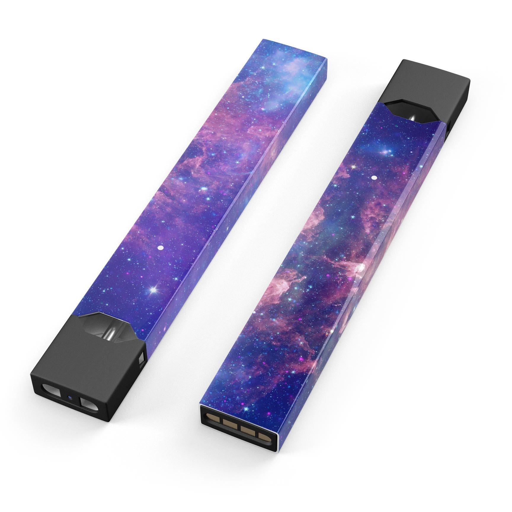 Colorful Nebula premium decal skin-wrap sticker designed for JUUL vaping device, showcasing vibrant colors and precise cut.