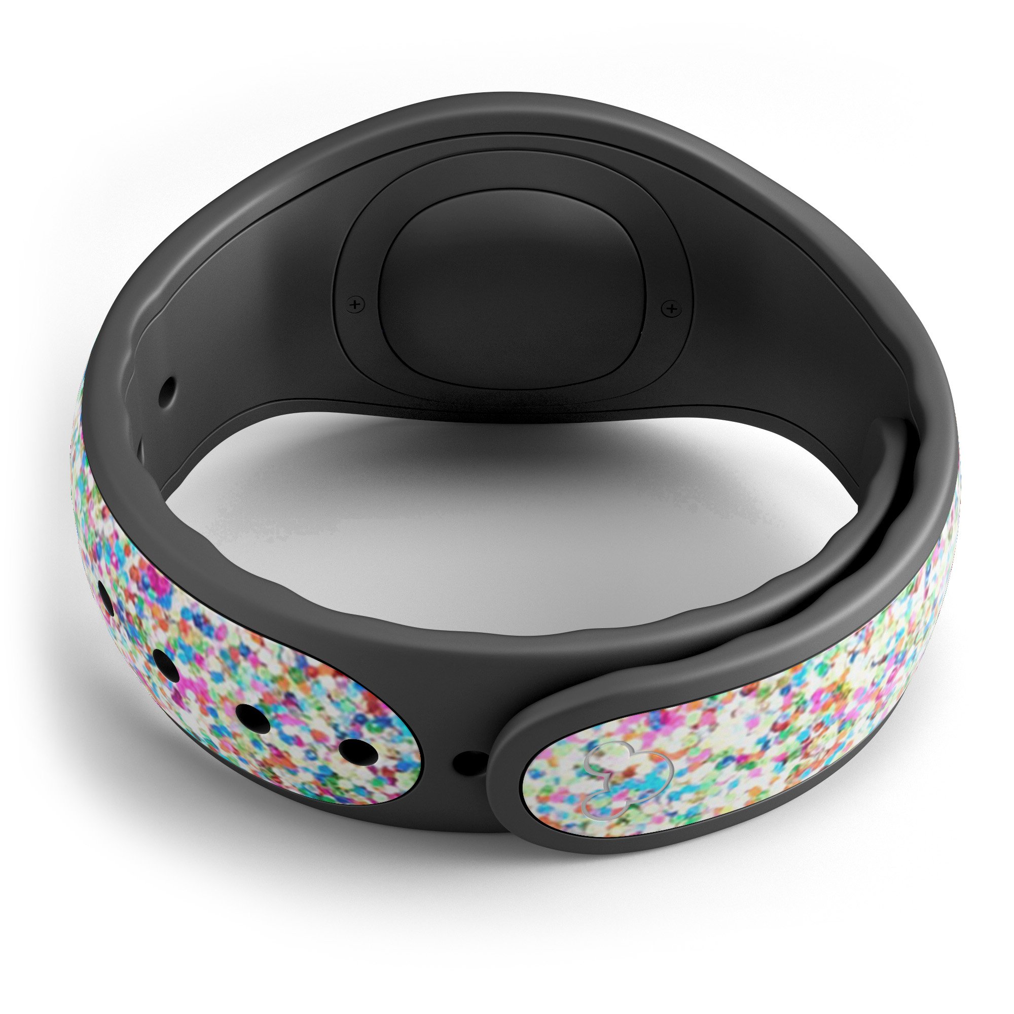 Colorful small sprinkles decal skin wrap kit for Disney Magic Band, showcasing vibrant colors and trendy design.