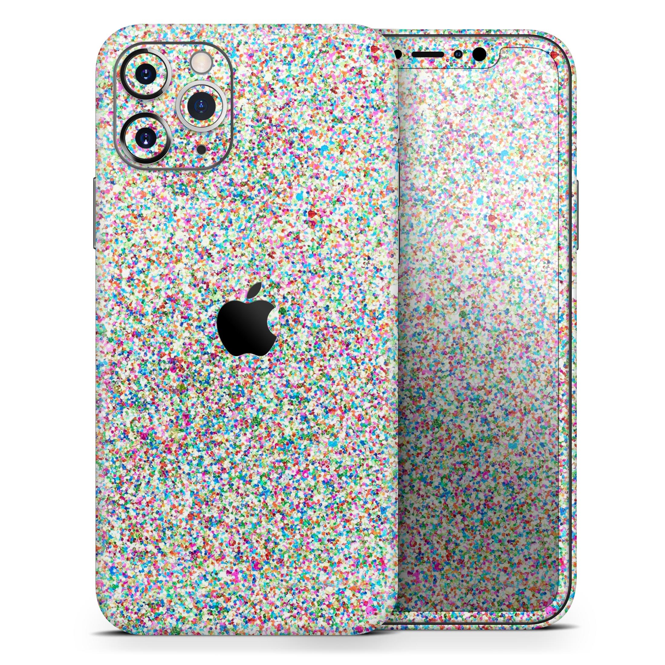 Colorful Small Sprinkles skin for Apple iPhone, showcasing vibrant colors and a sleek design.