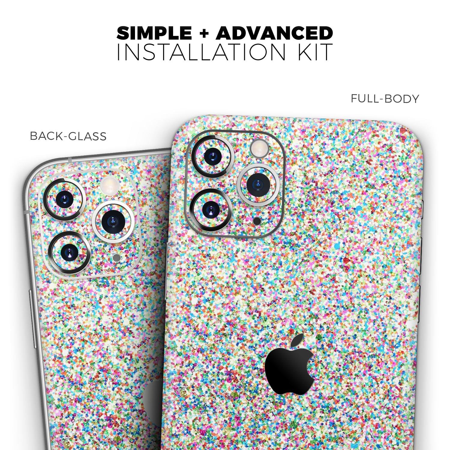 Colorful Small Sprinkles skin for Apple iPhone, showcasing vibrant colors and a sleek design.