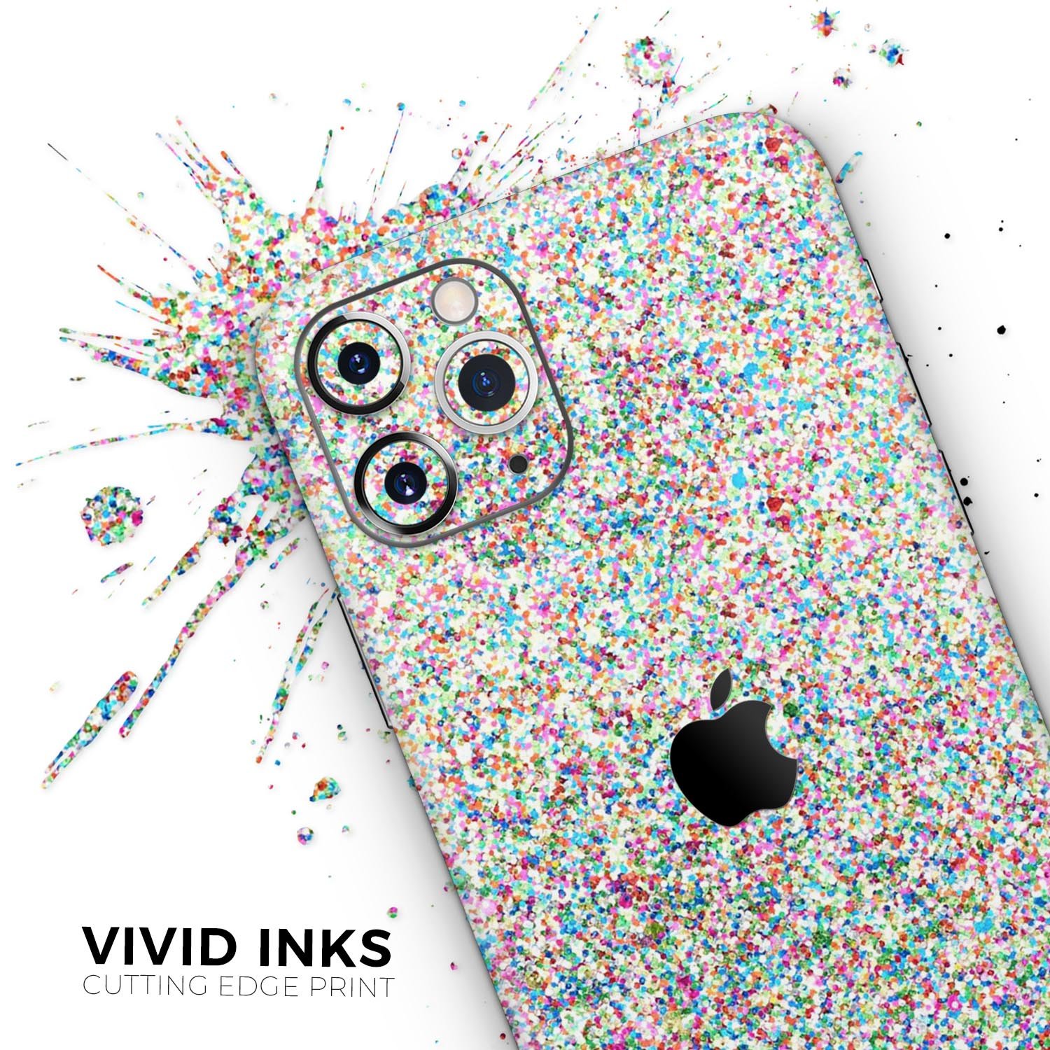 Colorful Small Sprinkles skin for Apple iPhone, showcasing vibrant colors and a sleek design.