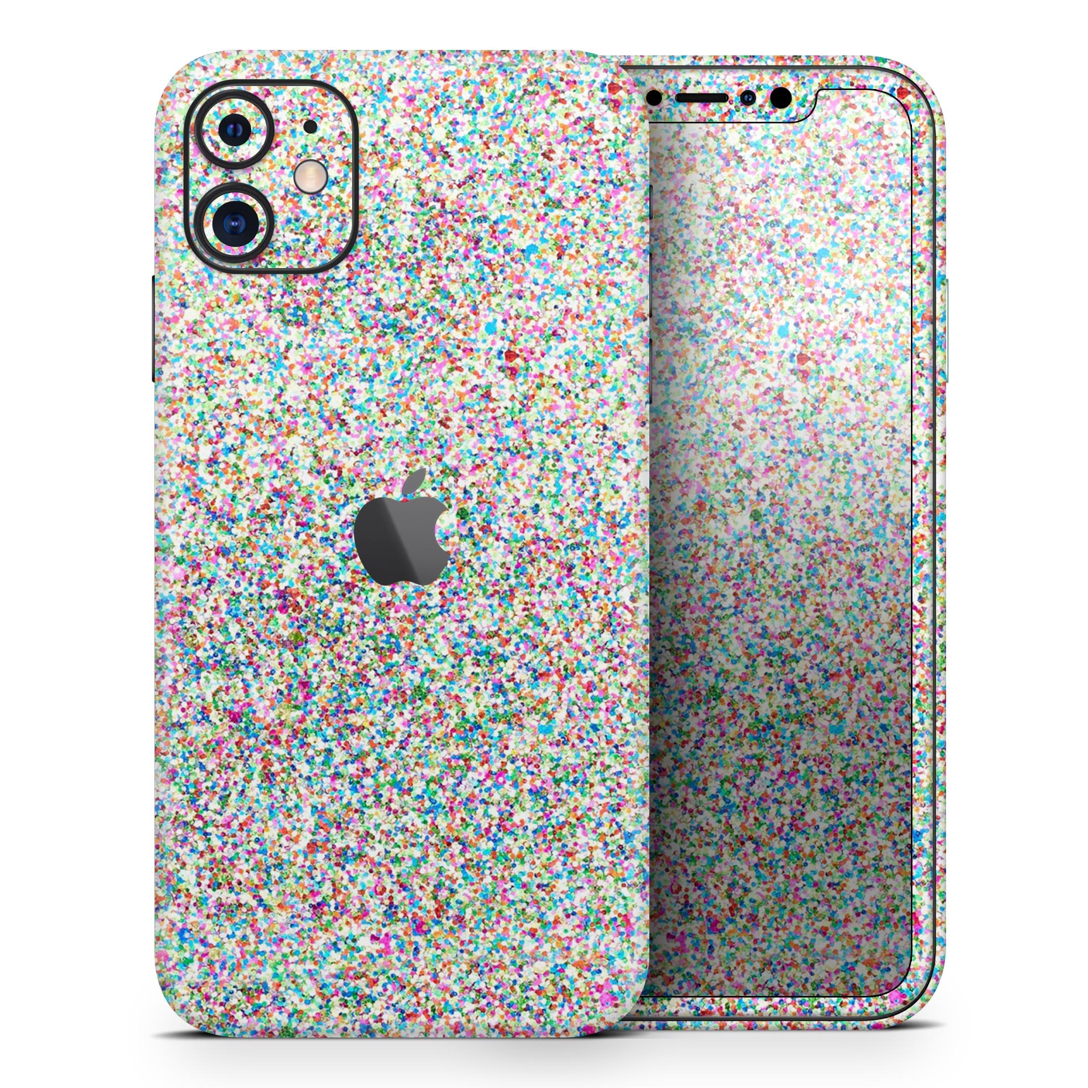 Colorful Small Sprinkles skin for Apple iPhone, showcasing vibrant colors and a sleek design.