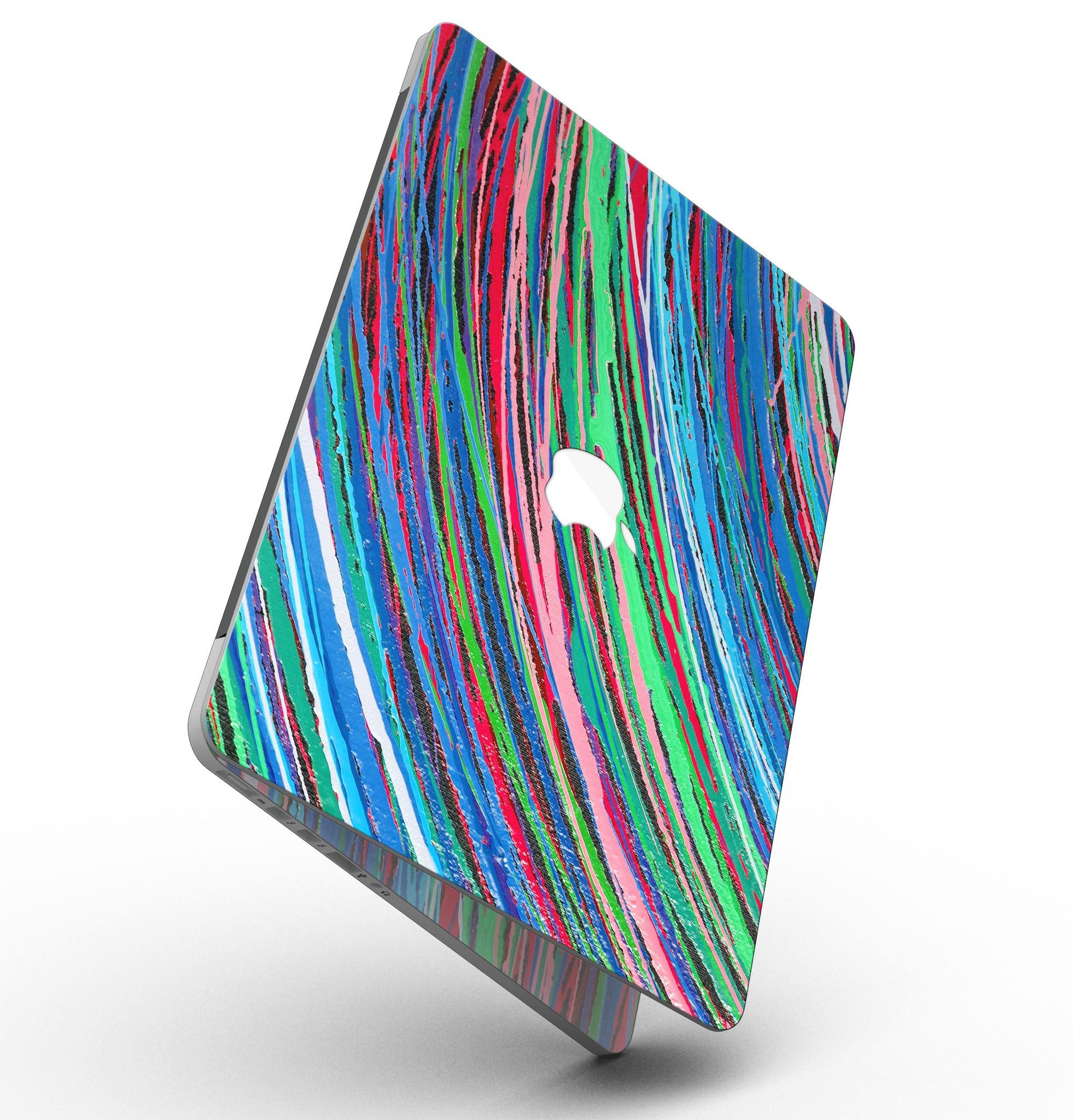 Colorful Strokes full-coverage skin for MacBook Pro with Retina Display, showcasing vibrant designs and a perfect fit.