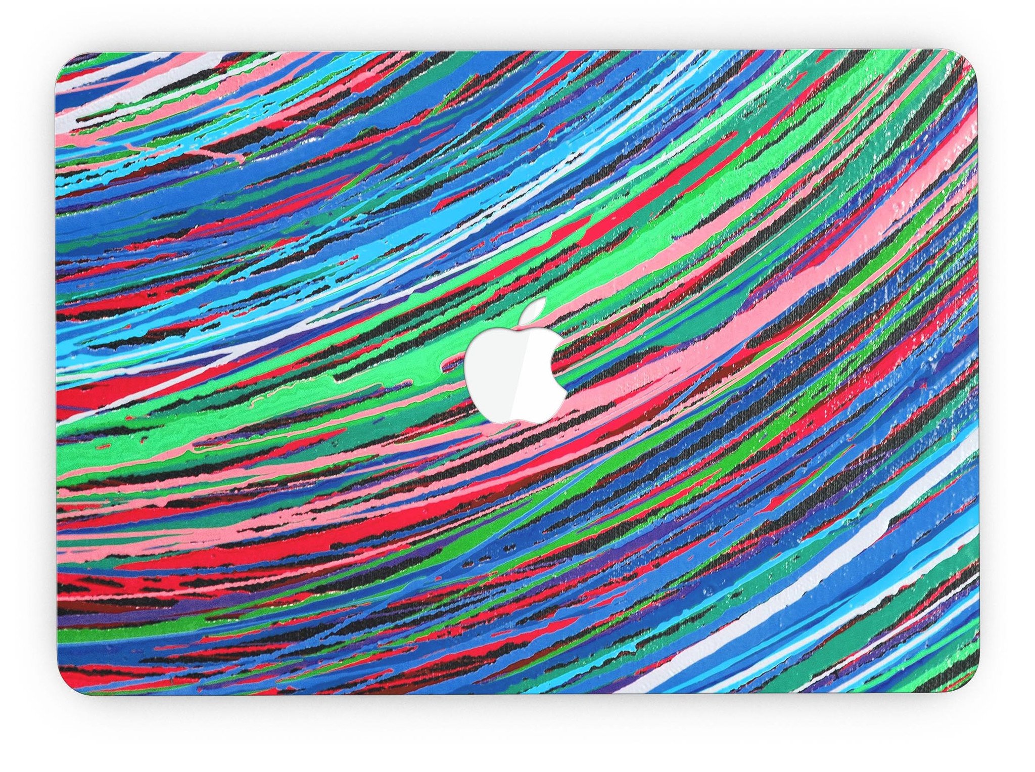 Colorful Strokes full-coverage skin for MacBook Pro with Retina Display, showcasing vibrant designs and a perfect fit.