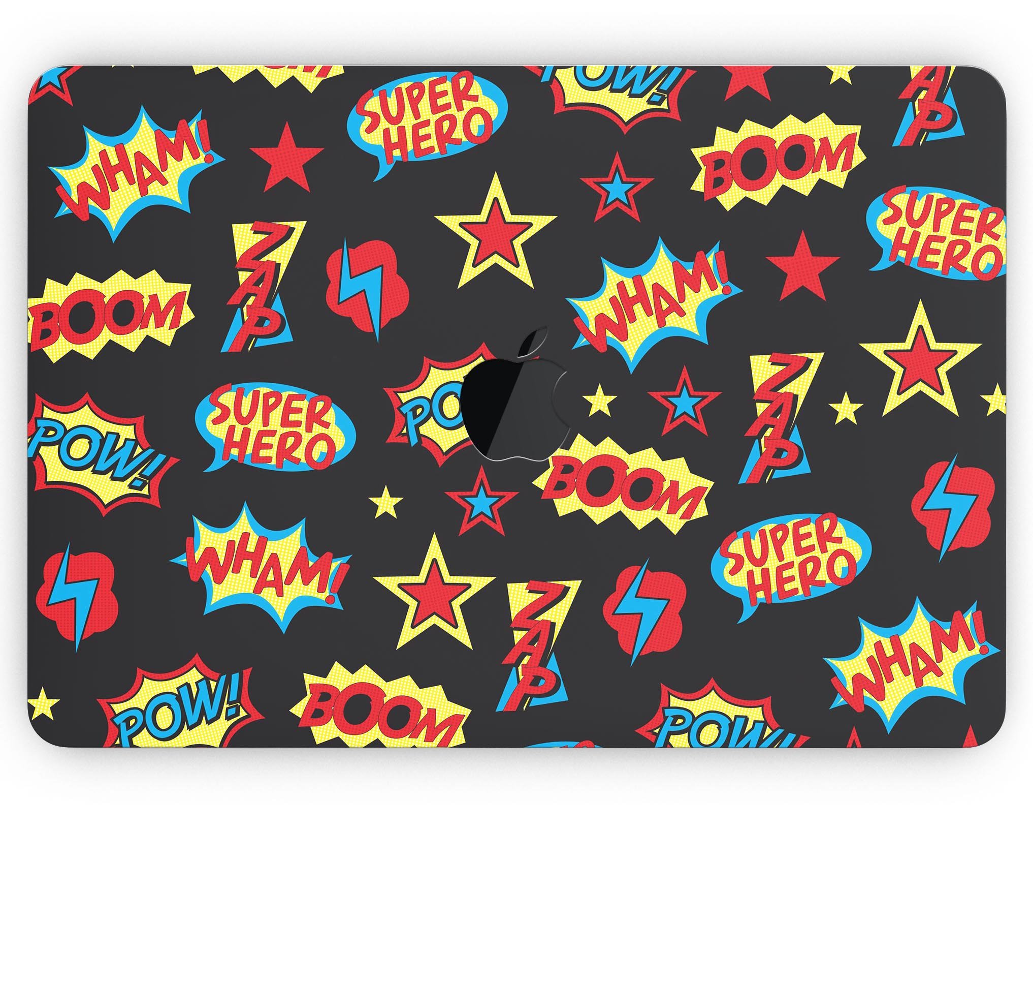 Stylish Comic Series skinz for Apple MacBook Pro, showcasing vibrant comic book designs.