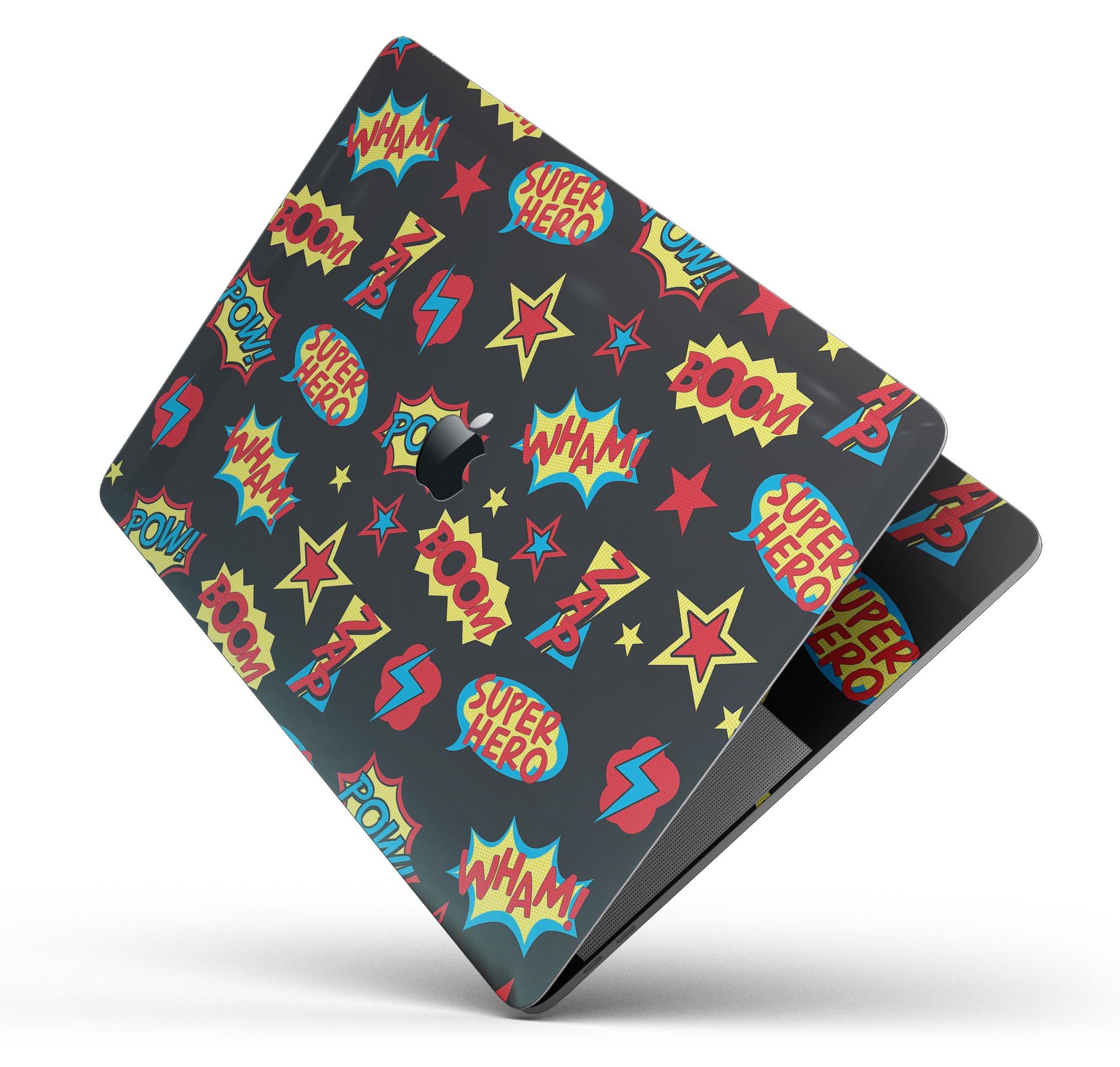 Stylish Comic Series skinz for Apple MacBook Pro, showcasing vibrant comic book designs.