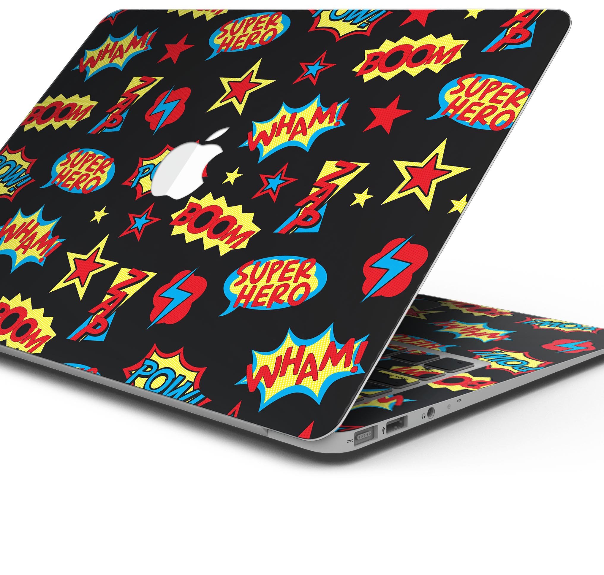 Stylish Comic Series skinz for Apple MacBook Pro, showcasing vibrant comic book designs.