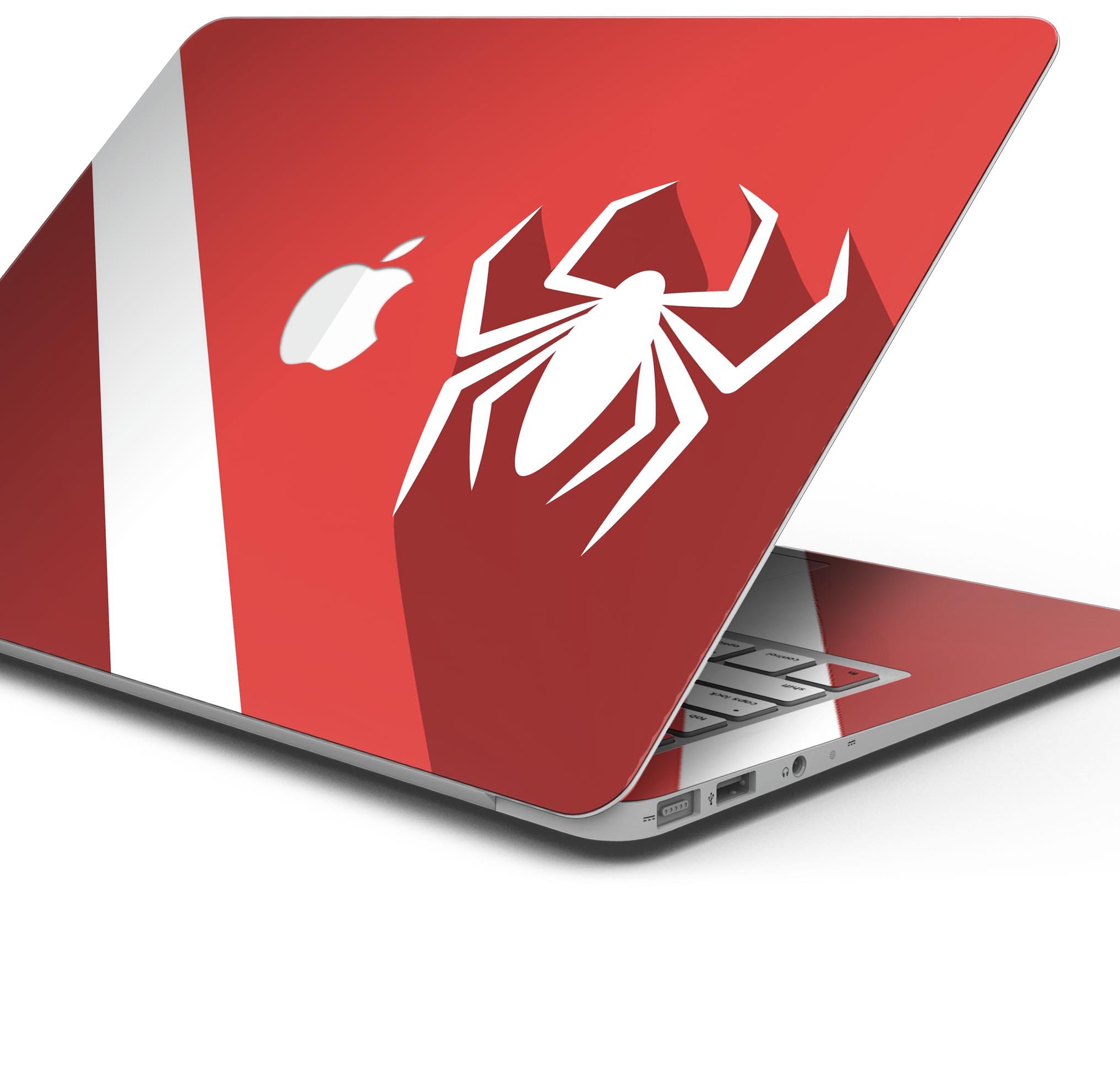 Dark Super Hero Wars 12 skin for MacBook Pro, featuring vibrant comic-style graphics and a sleek design.