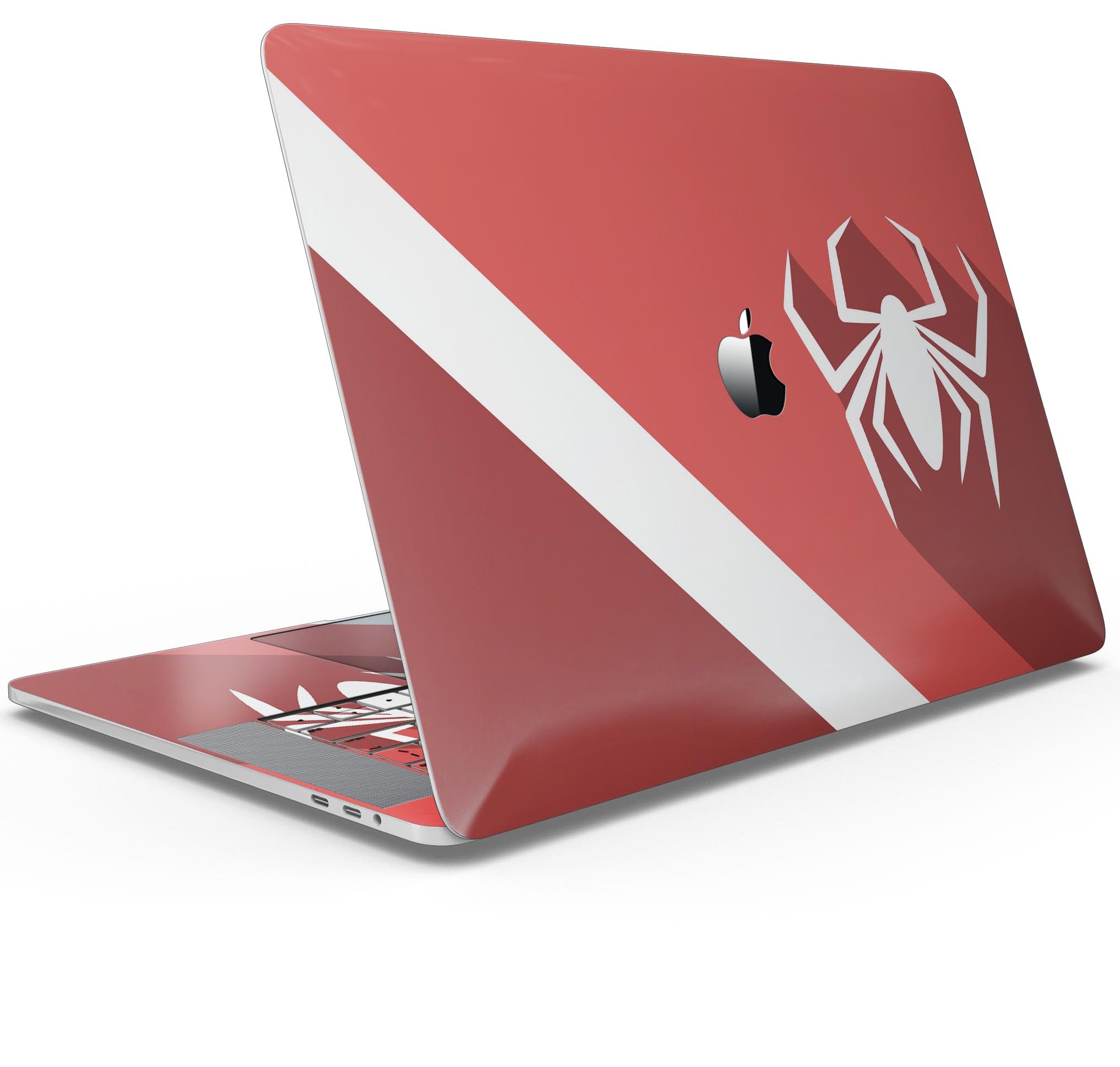 Dark Super Hero Wars 12 skin for MacBook Pro, featuring vibrant comic-style graphics and a sleek design.